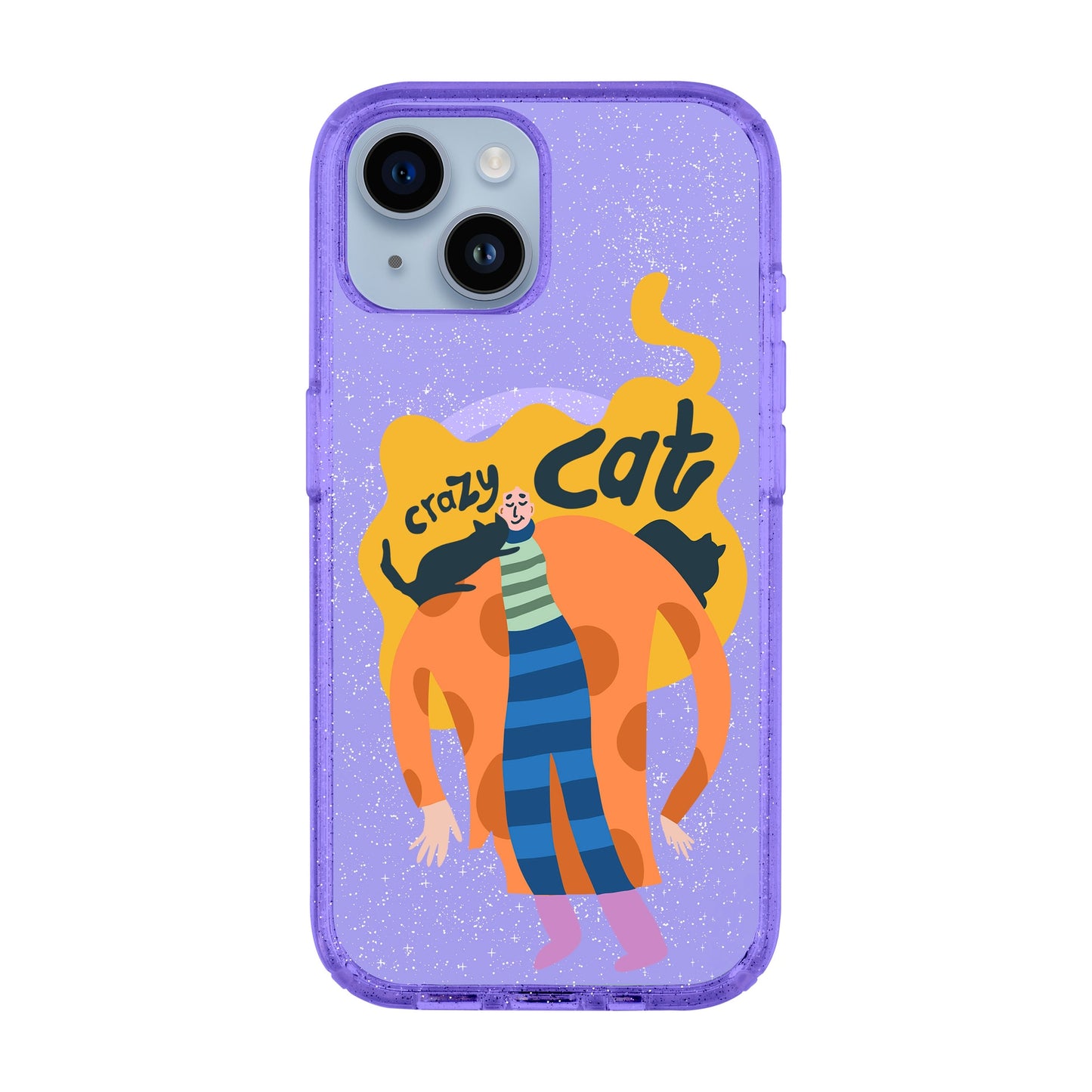 CRAZY CAT-iPhone 14 Shiny Kılıf MagSafe Özellikli