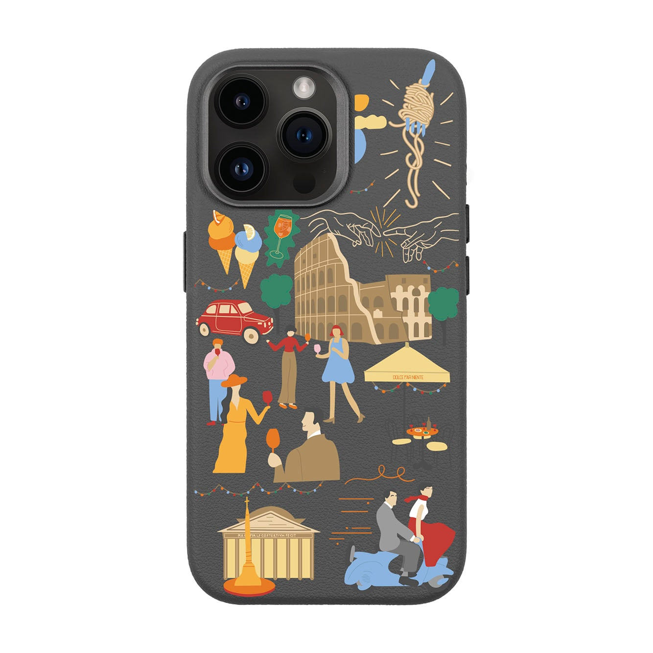 ROMA-iPhone 14 Pro Max Leather Premium Kılıf MagSafe Özellikli