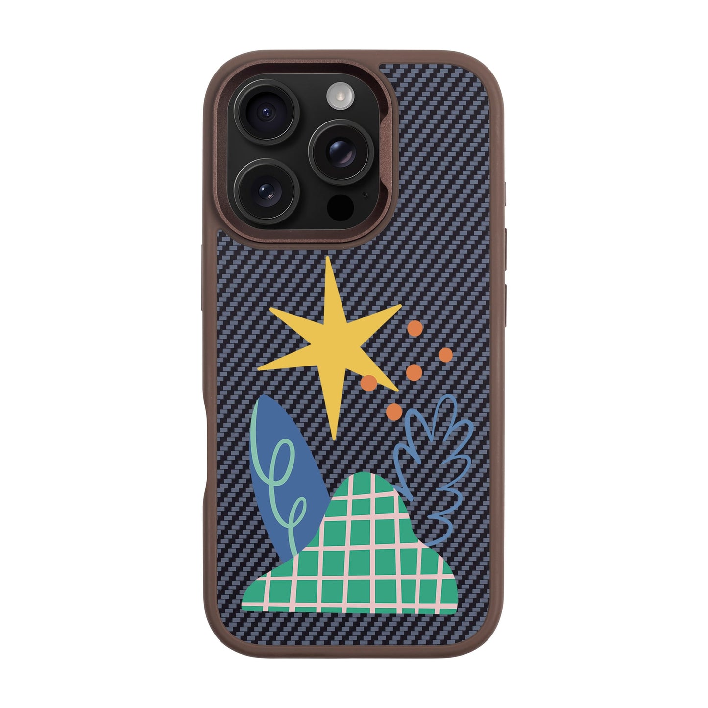 LITTLE NATURE-iPhone 16 Pro Plaid Kılıf MagSafe Özellikli