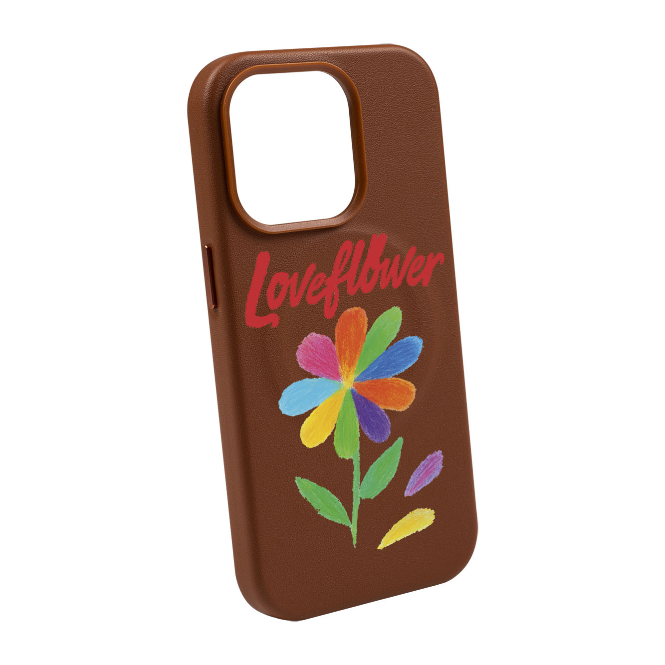 LOVE FLOWER-iPhone 11 Leather Kılıf MagSafe Özellikli