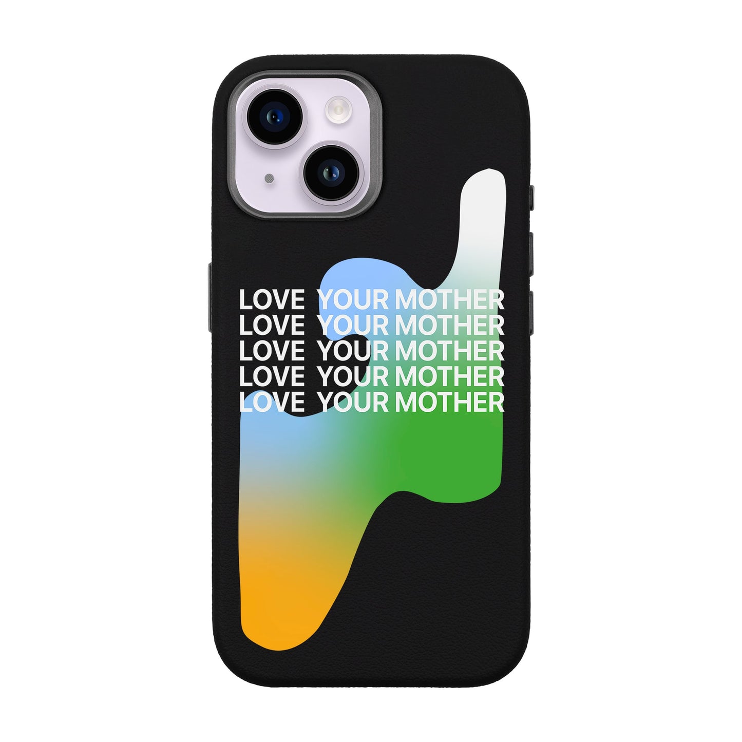 LOVE YOUR MOTHER-iPhone 14 Leather Premium Kılıf MagSafe Özellikli