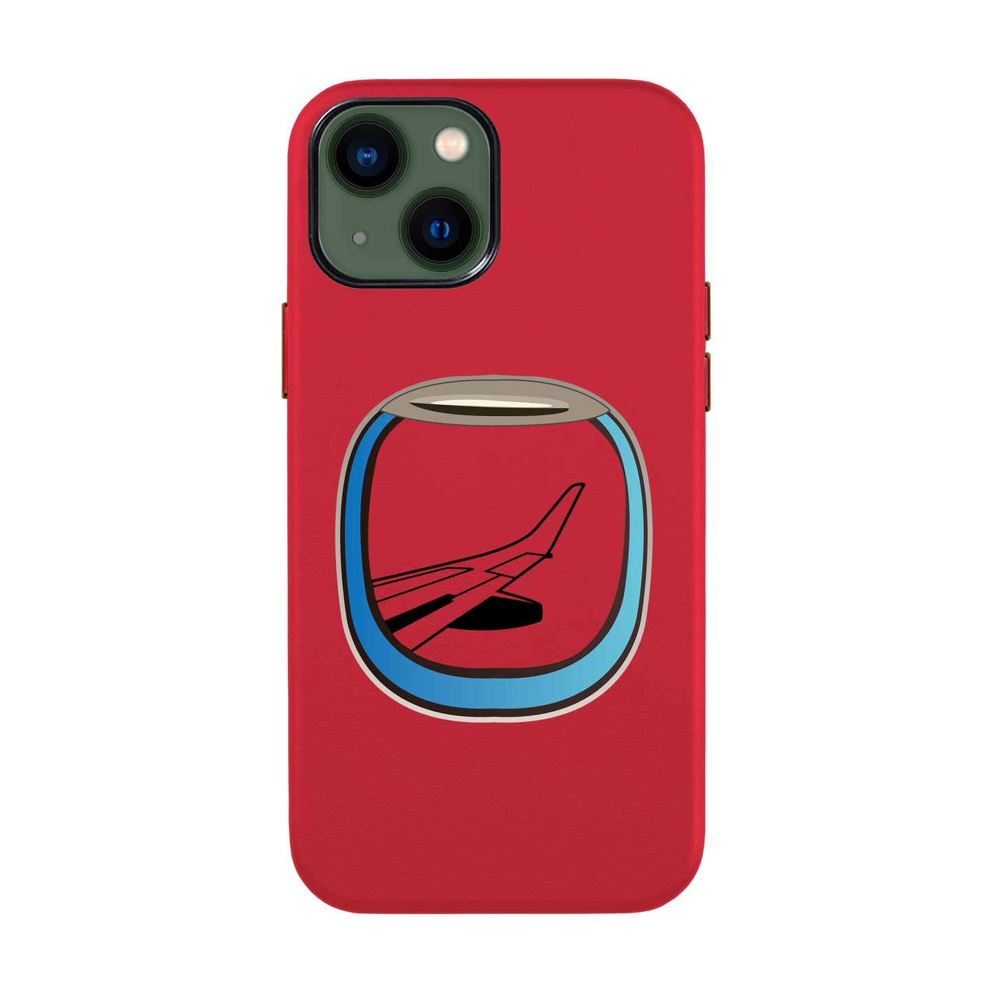 AIRCRAFT WINDOW-iPhone 13 Leather Kılıf