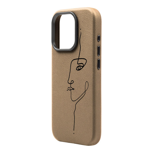 FACE-Leather Premium Kılıf MagSafe Özellikli - iPhone 16 Pro Max