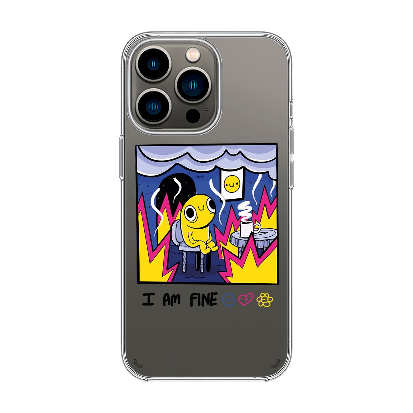 I AM FINE-iPhone 12 Solid Kılıf