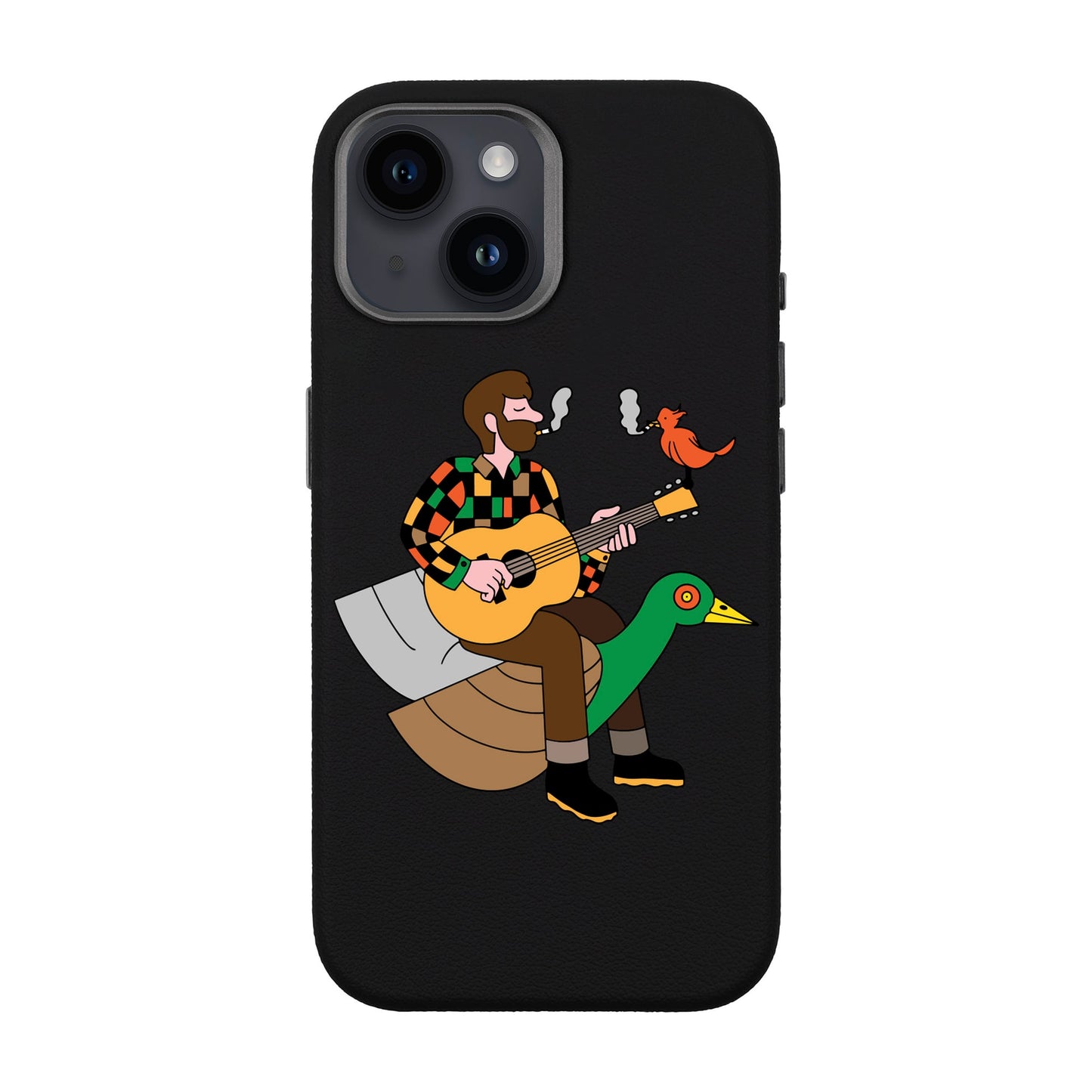 BIRDS OF A FEATHER-iPhone 14 Leather Premium Kılıf MagSafe Özellikli