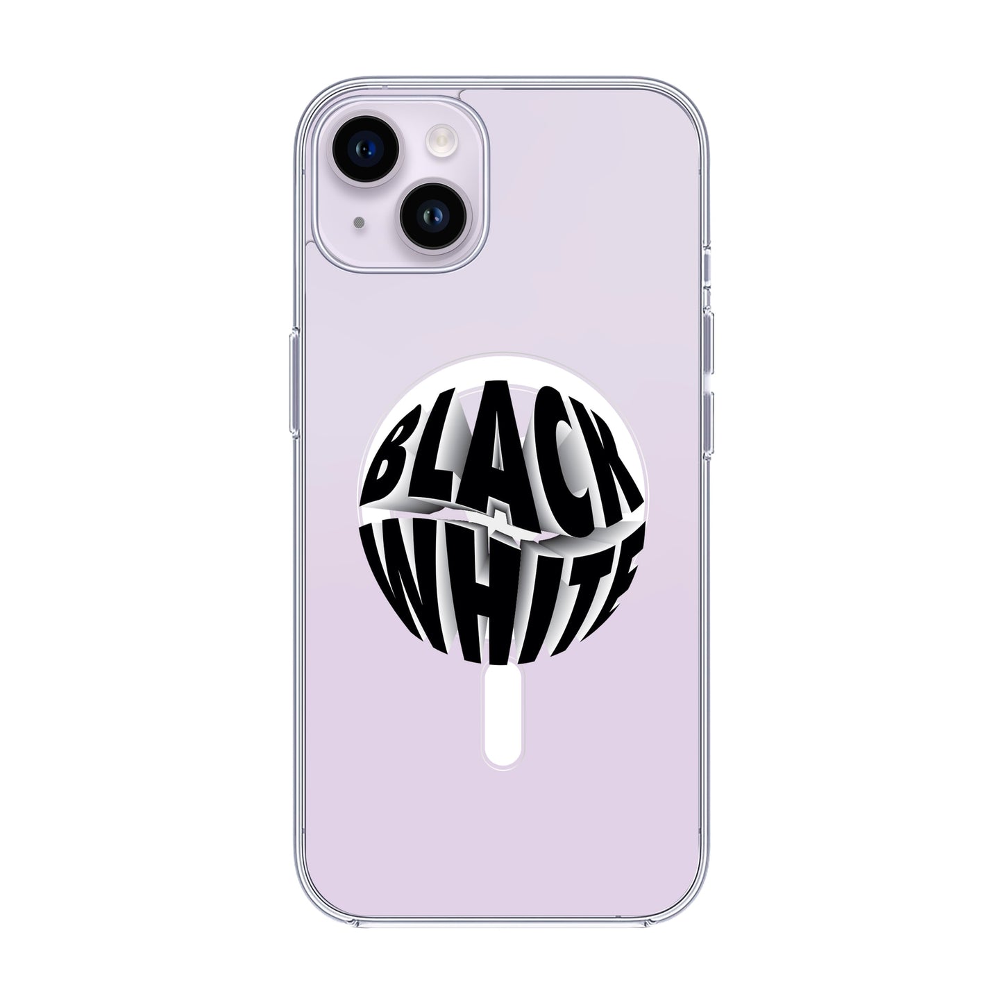 BLACK WHITE-iPhone 11 Pro Solid Kılıf MagSafe Özellikli