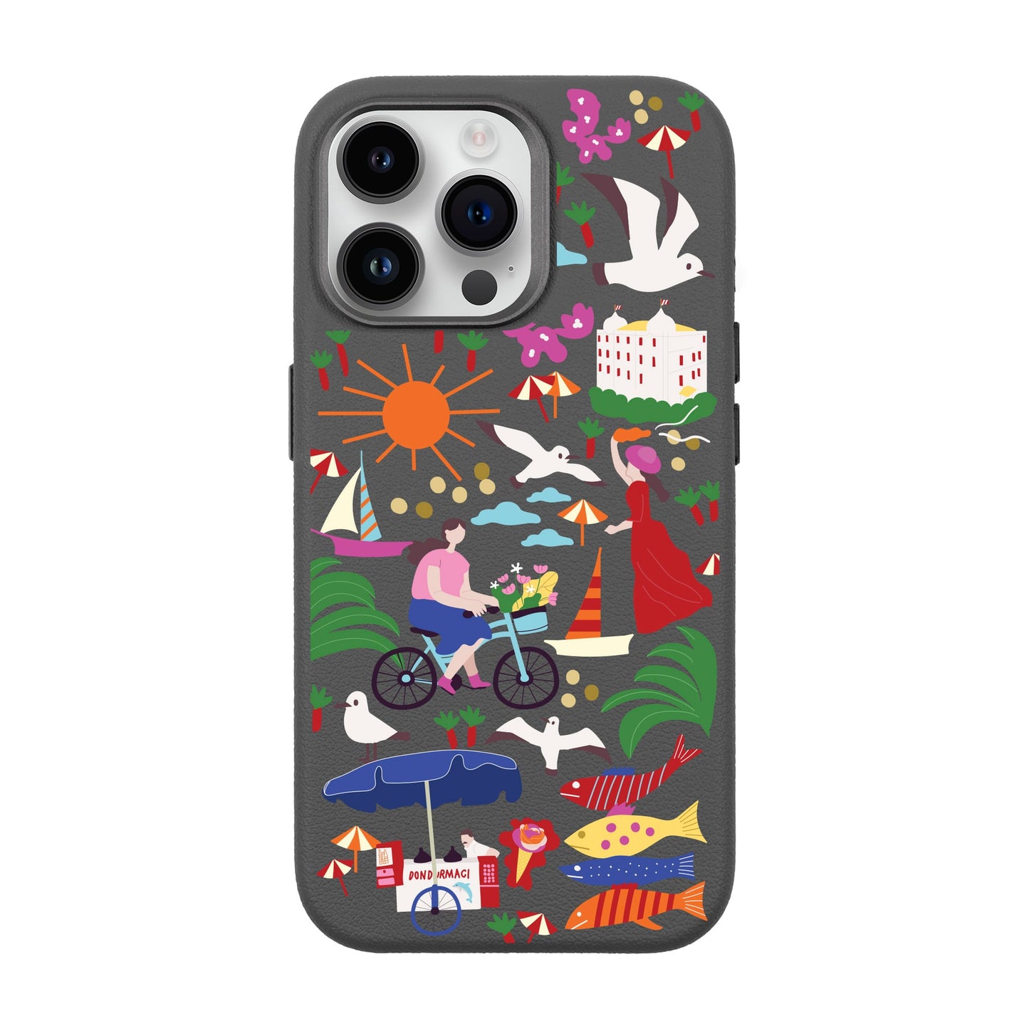 TO'S WITH US ADALAR-iPhone 14 Pro Max Leather Premium Kılıf MagSafe Özellikli
