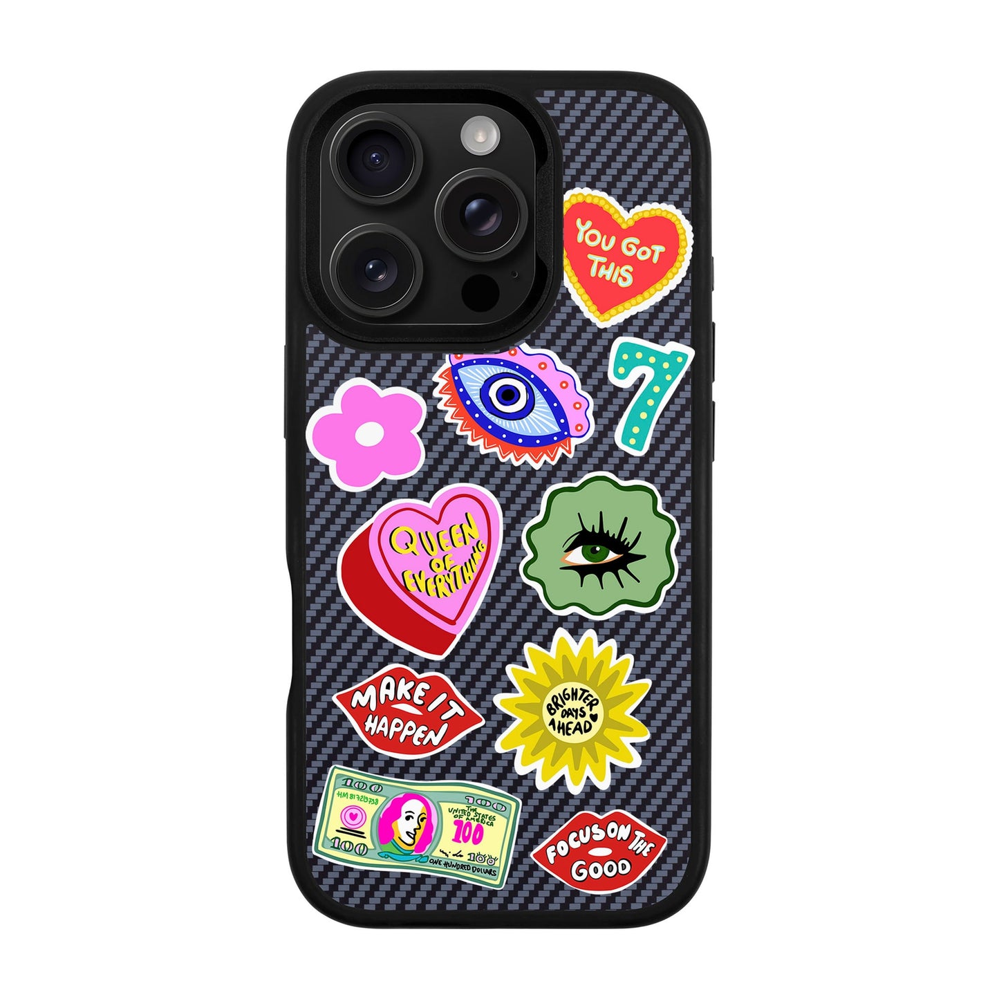 HM STICKERS-iPhone 16 Pro Plaid Kılıf MagSafe Özellikli