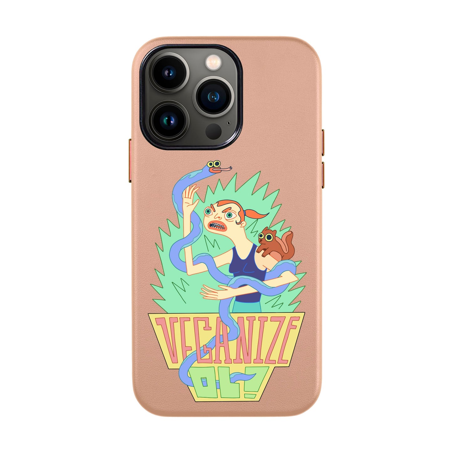 VEGANİZE-iPhone 13 Pro Max Leather Kılıf