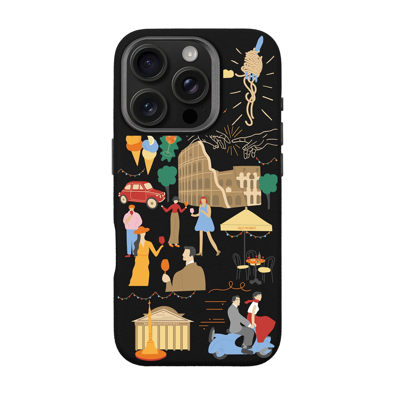 ROMA-iPhone 16 Pro Leather Premium Kılıf MagSafe Özellikli