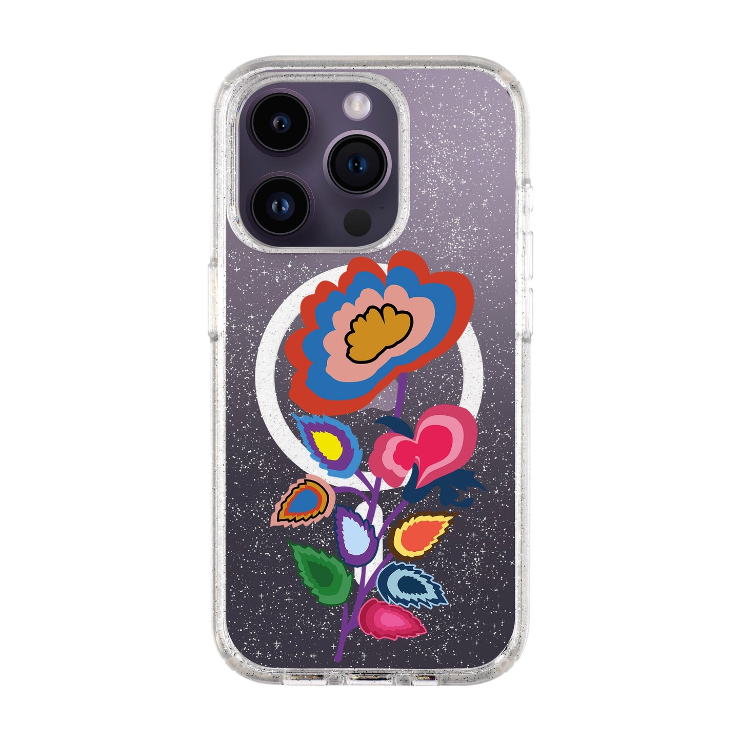 KNITTED FLOWER-iPhone 14 Pro Shiny Kılıf MagSafe Özellikli