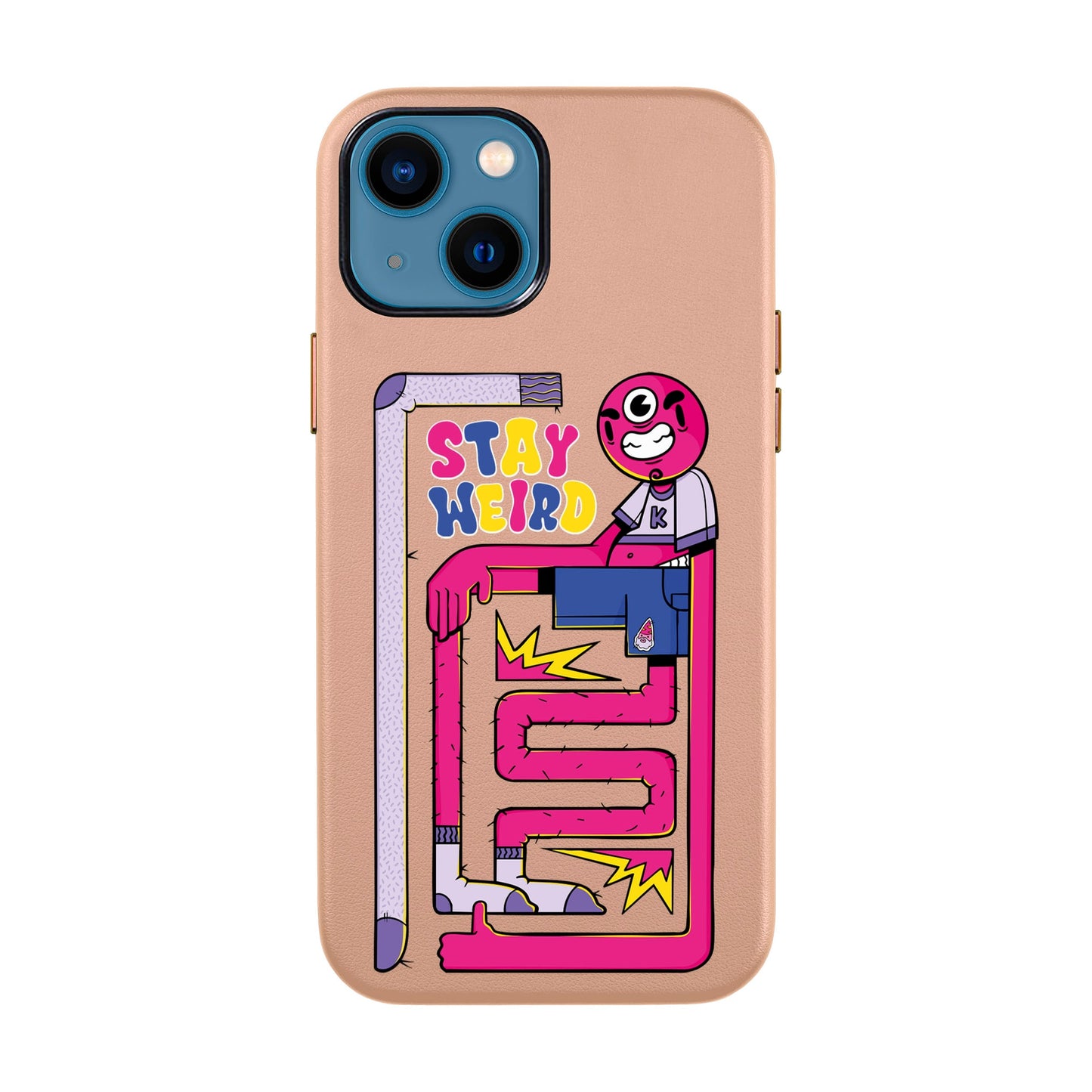 OG TOOTHY-iPhone 14 Leather Kılıf