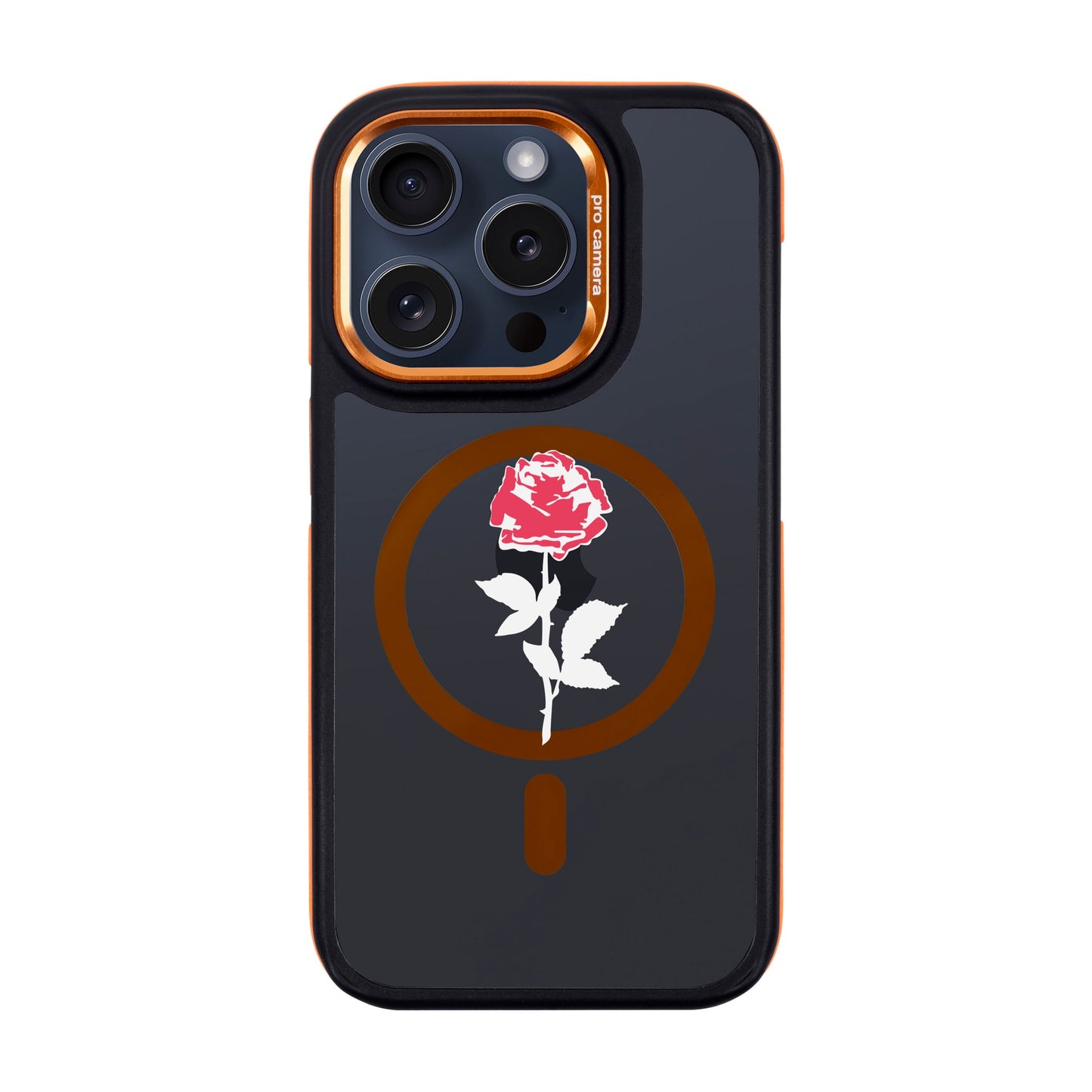 NATUREL ROSE-iPhone 15 Pro Dark Kılıf MagSafe Özellikli