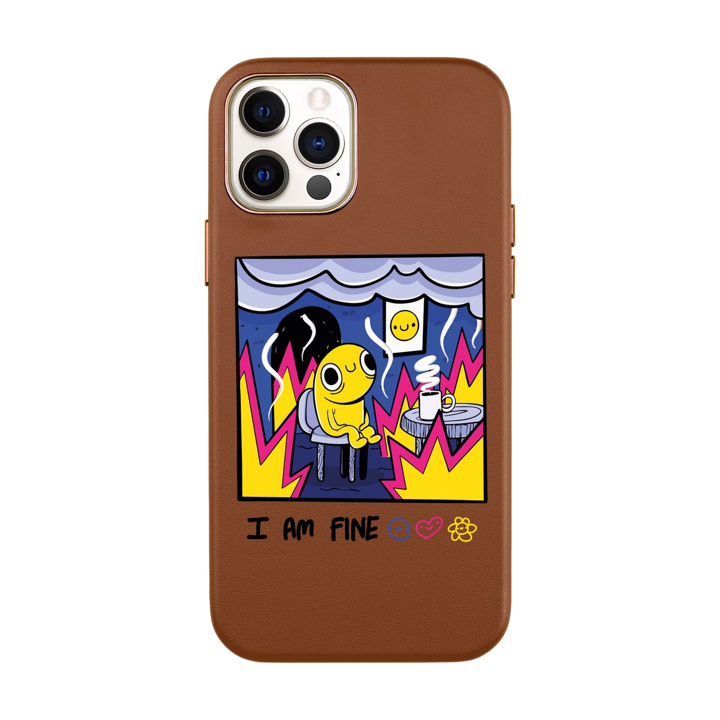 I AM FINE-iPhone 11 Pro Max Leather Kılıf