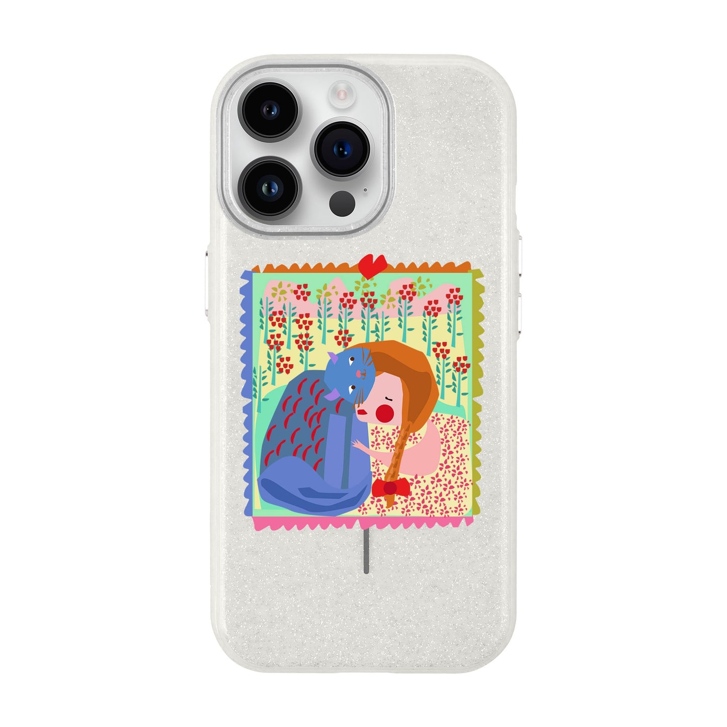KEDİ POSTA PULU-iPhone 14 Pro Max Radiant Kılıf MagSafe Özellikli