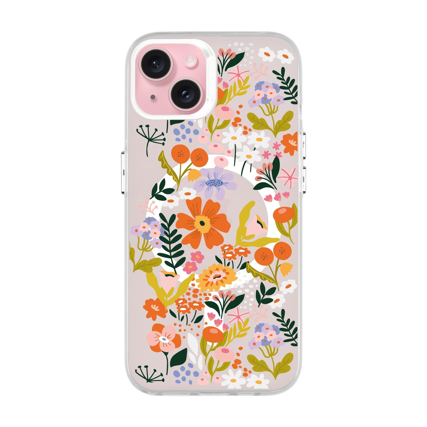 FLOWER-iPhone 15 Plus Hold Kılıf MagSafe Özellikli