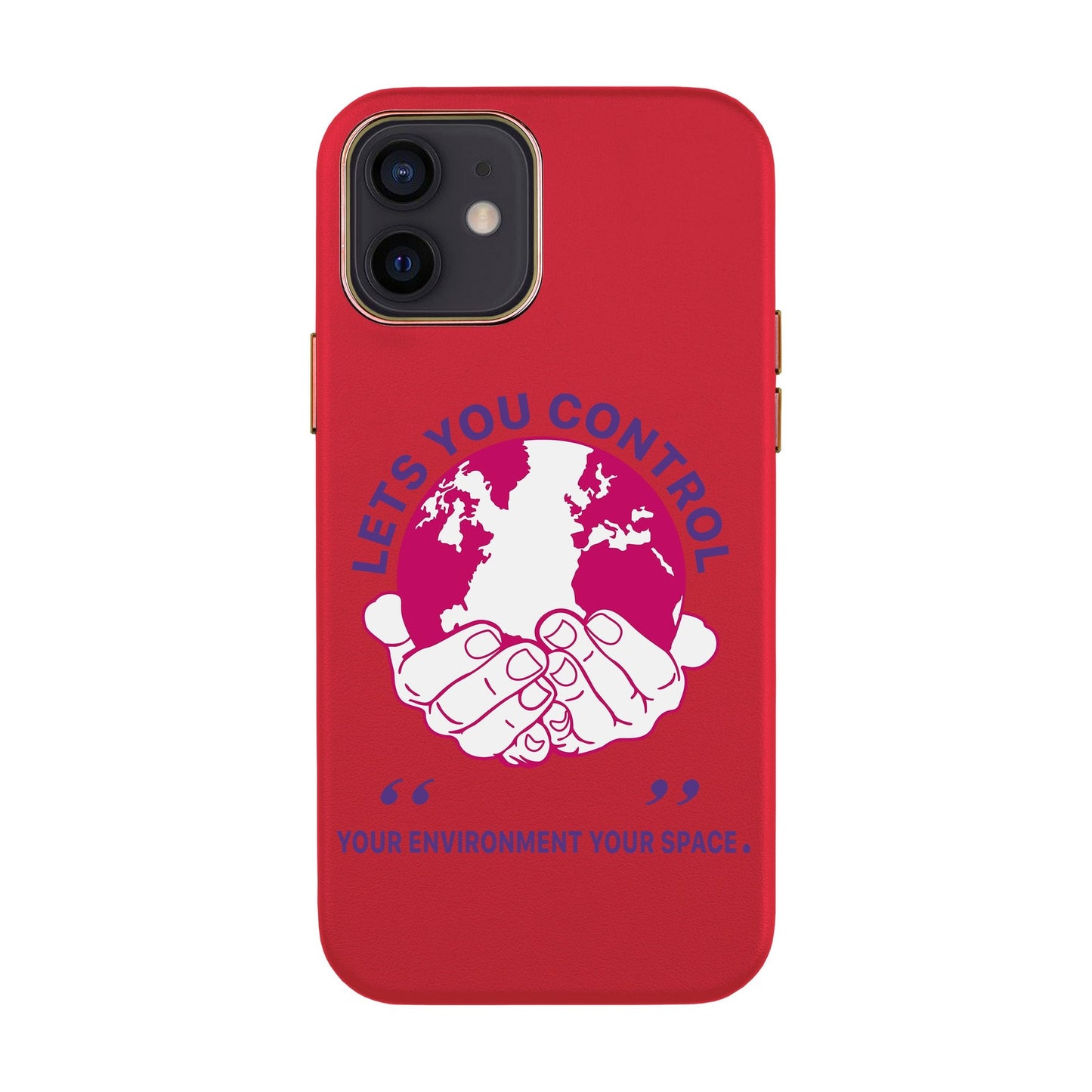 WORLD-iPhone 12 Leather Kılıf