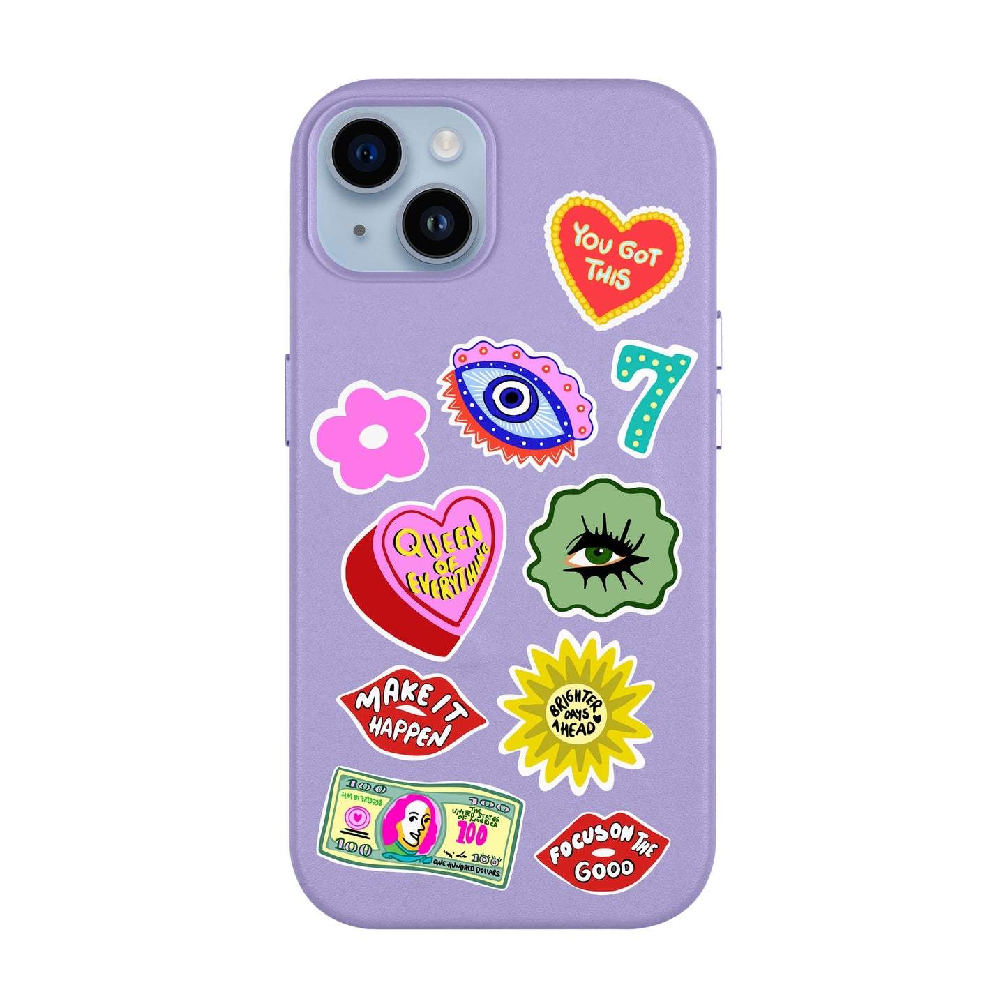 HM STICKERS-iPhone 14 Plus Leather Kılıf MagSafe Özellikli