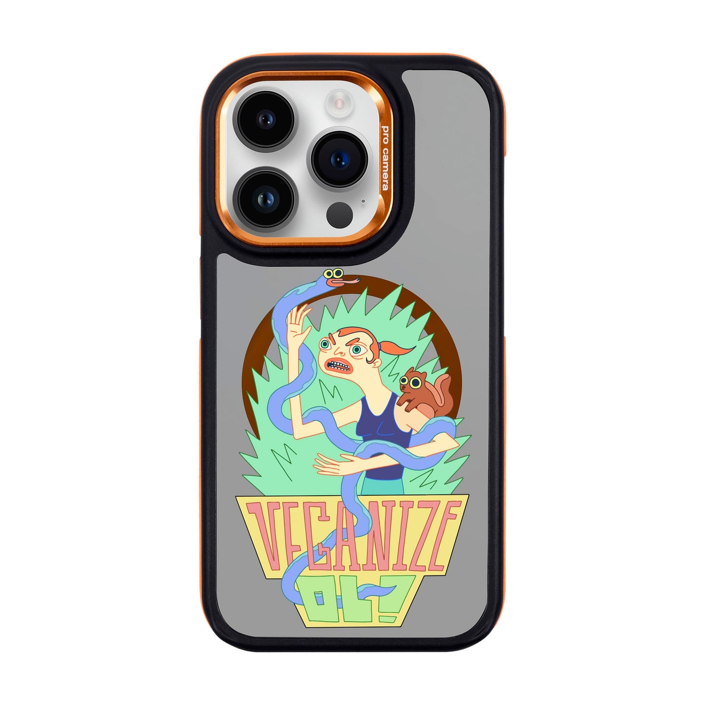 VEGANİZE-iPhone 14 Pro Dark Kılıf MagSafe Özellikli