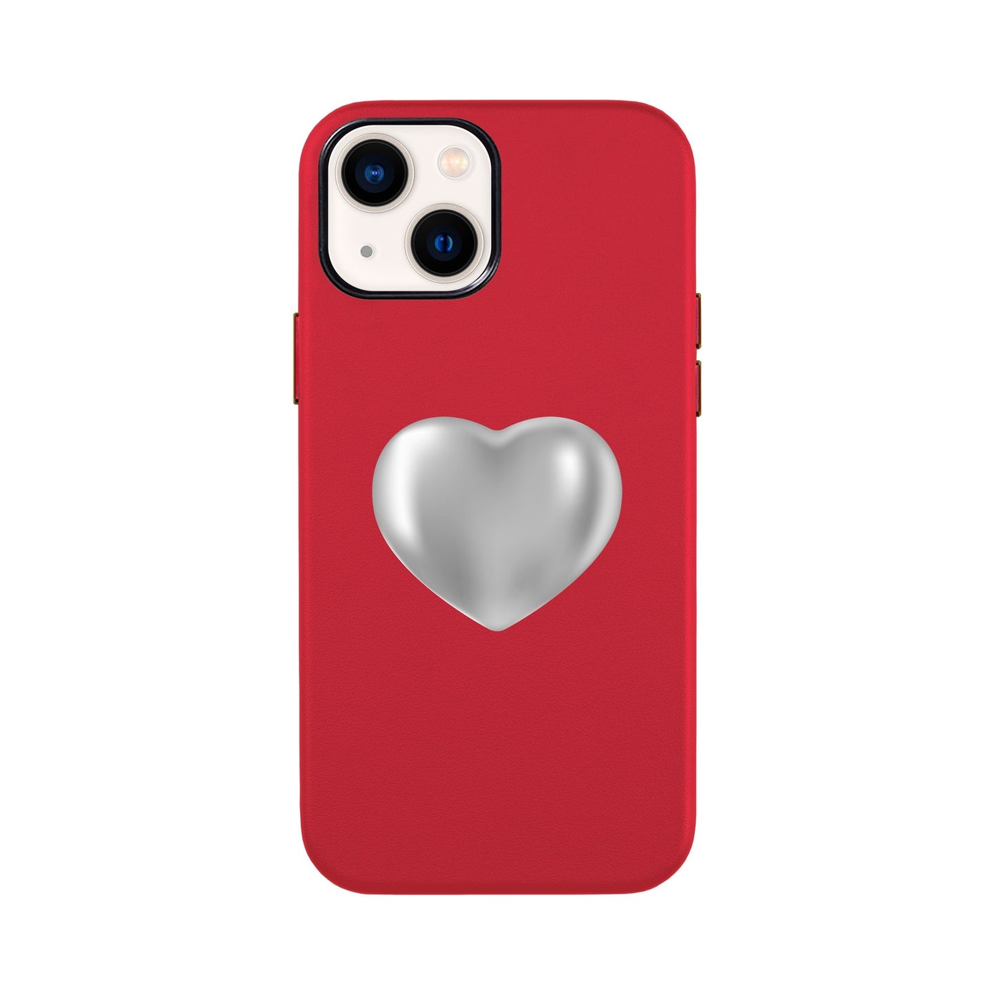 SILVER HEART-iPhone 13 Mini Leather Kılıf