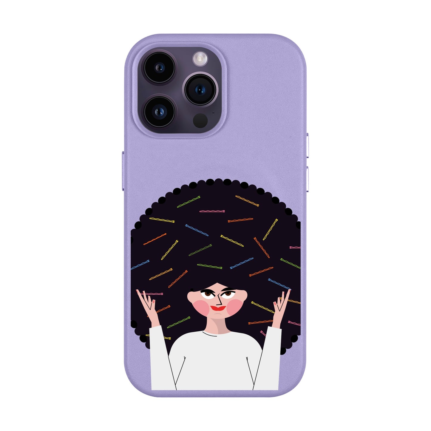 TANGLES OF HAPPINESS-iPhone 14 Pro Max Leather Kılıf MagSafe Özellikli