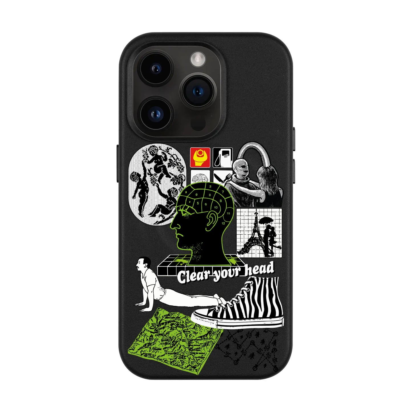 CLEAR YOUR HEAD-iPhone 14 Pro Leather Kılıf MagSafe Özellikli