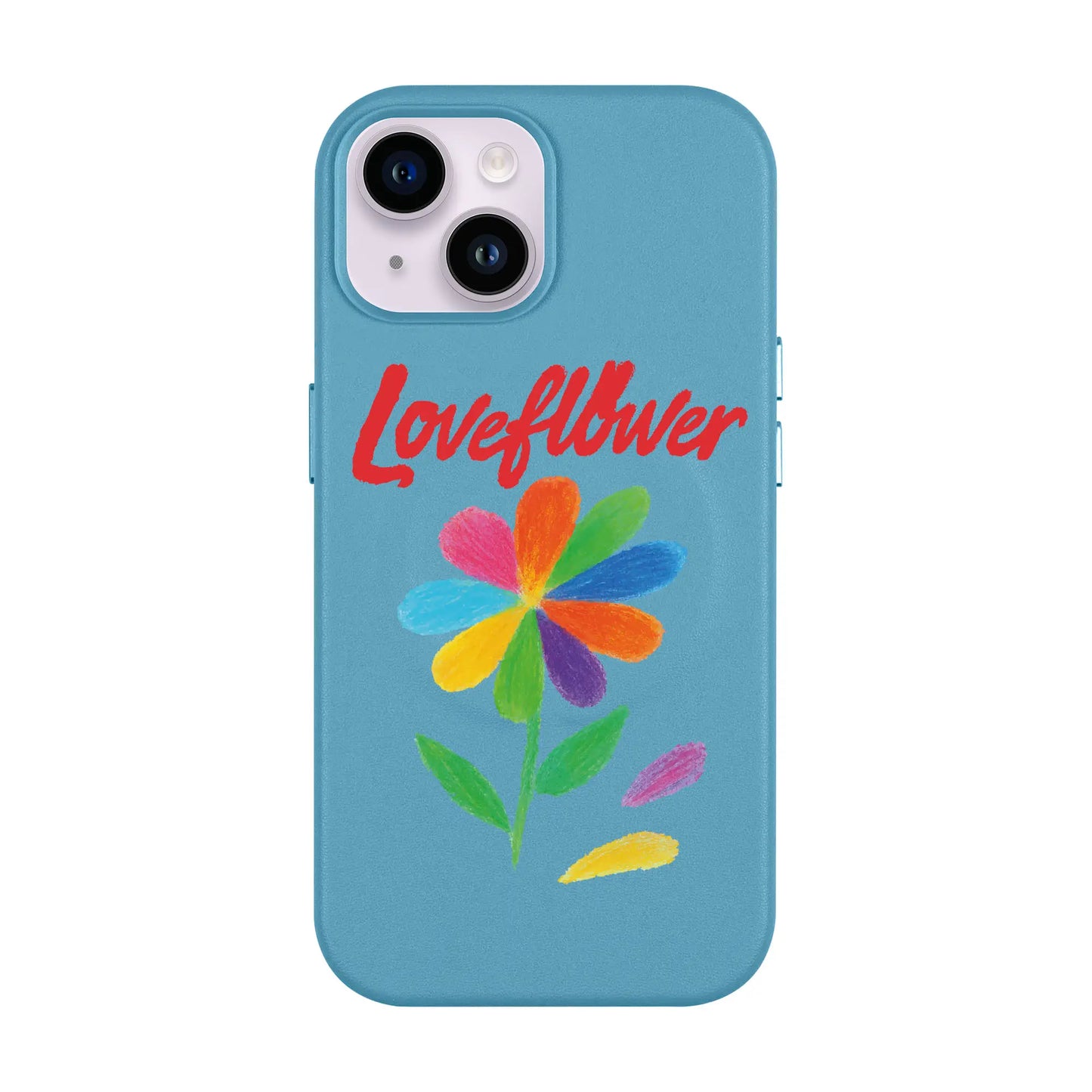 LOVE FLOWER-iPhone 14 Leather Kılıf MagSafe Özellikli