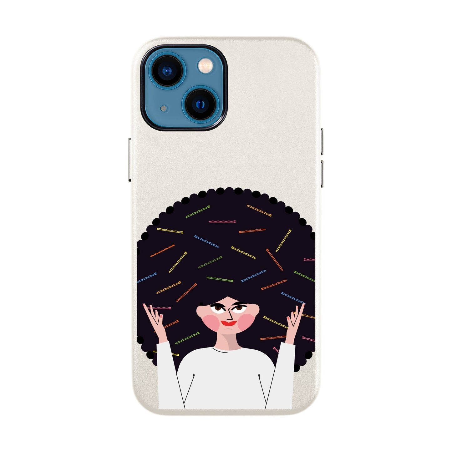 TANGLES OF HAPPINESS-iPhone 14 Leather Kılıf