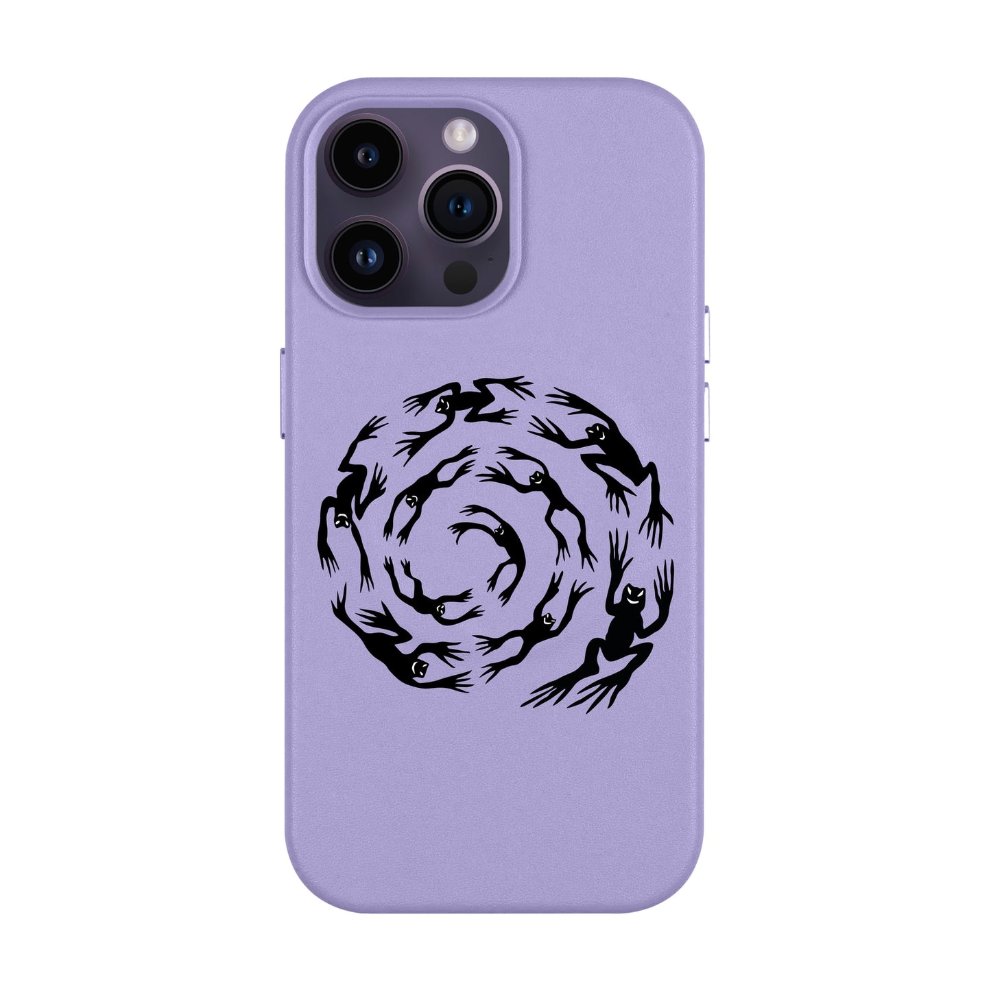 SWIRLING FROGS-iPhone 14 Pro Max Leather Kılıf MagSafe Özellikli