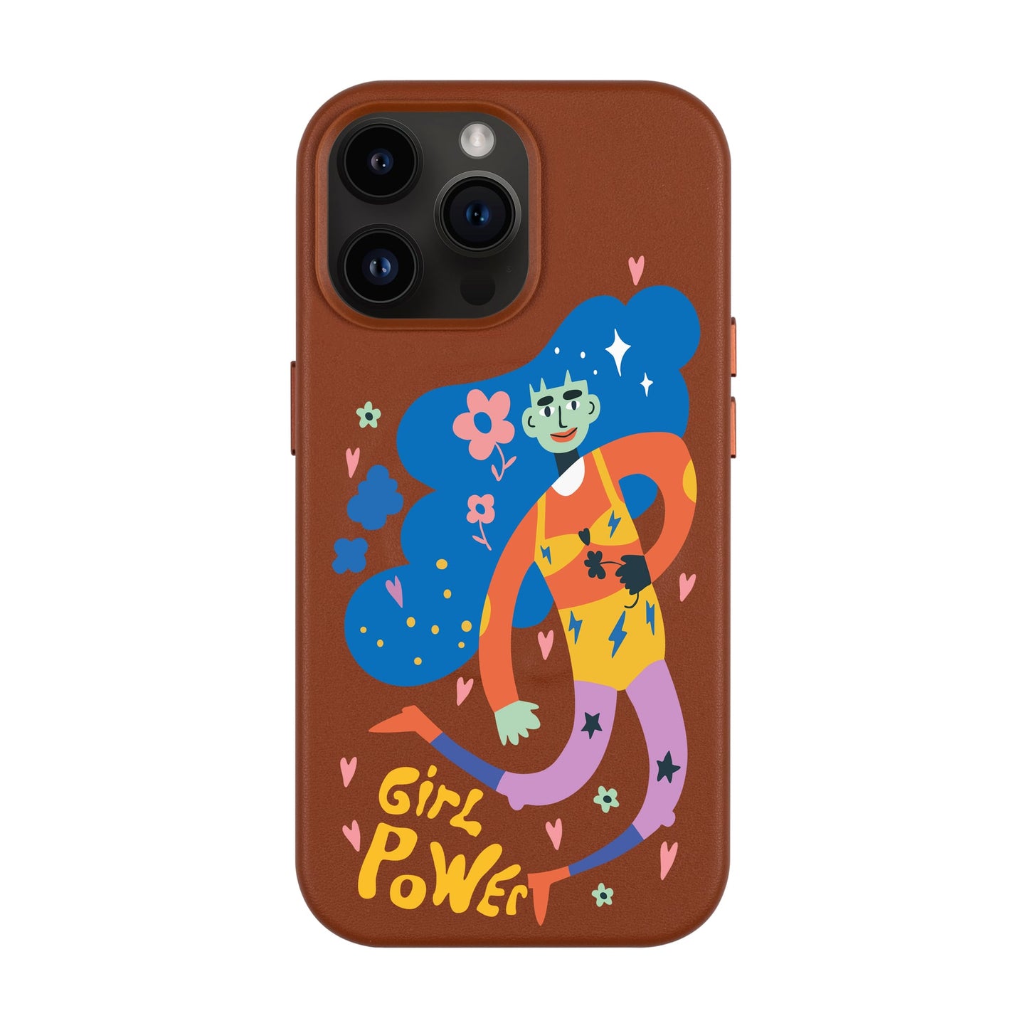 GIRL POWER-iPhone 14 Pro Max Leather Kılıf MagSafe Özellikli