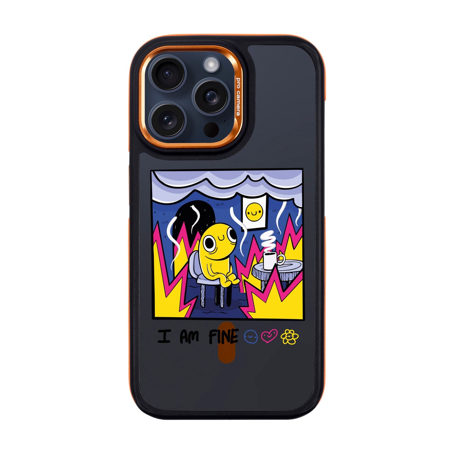 I AM FINE-iPhone 15 Pro Max Dark Kılıf MagSafe Özellikli