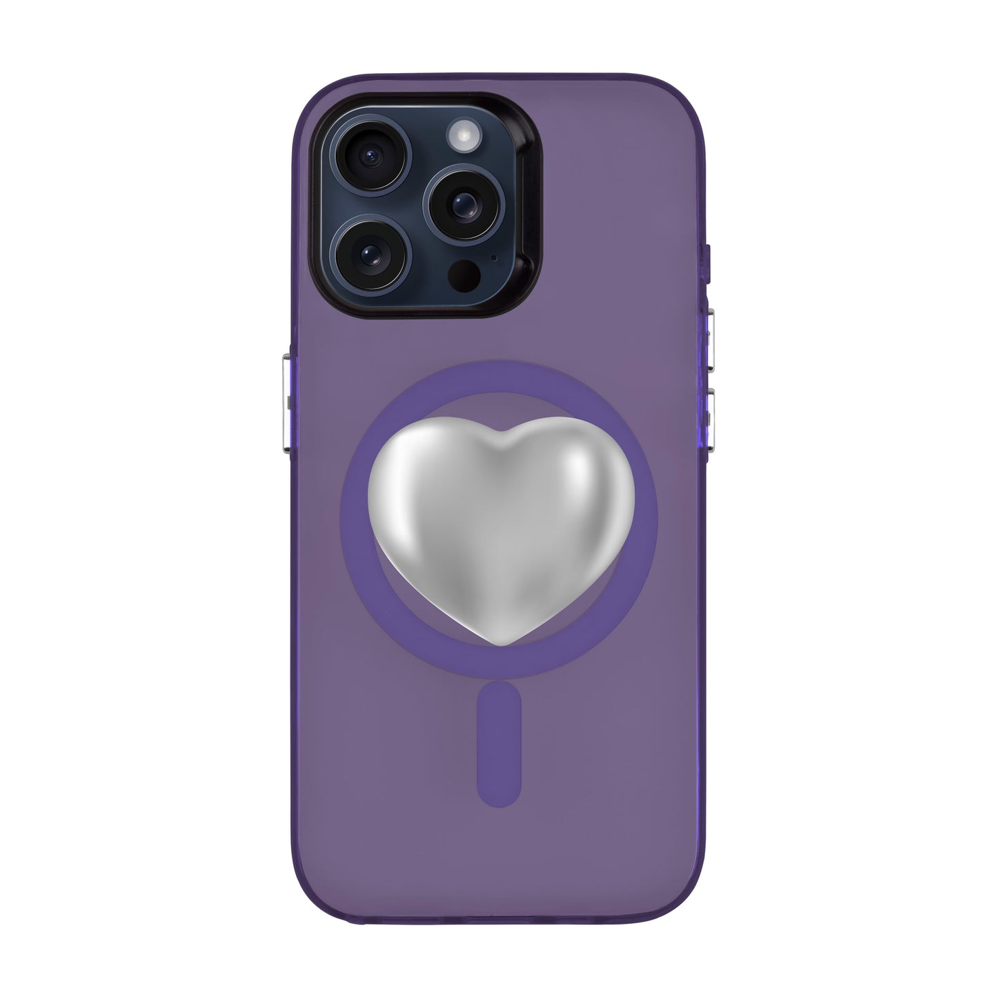 SILVER HEART-iPhone 15 Pro Max Hold Kılıf MagSafe Özellikli