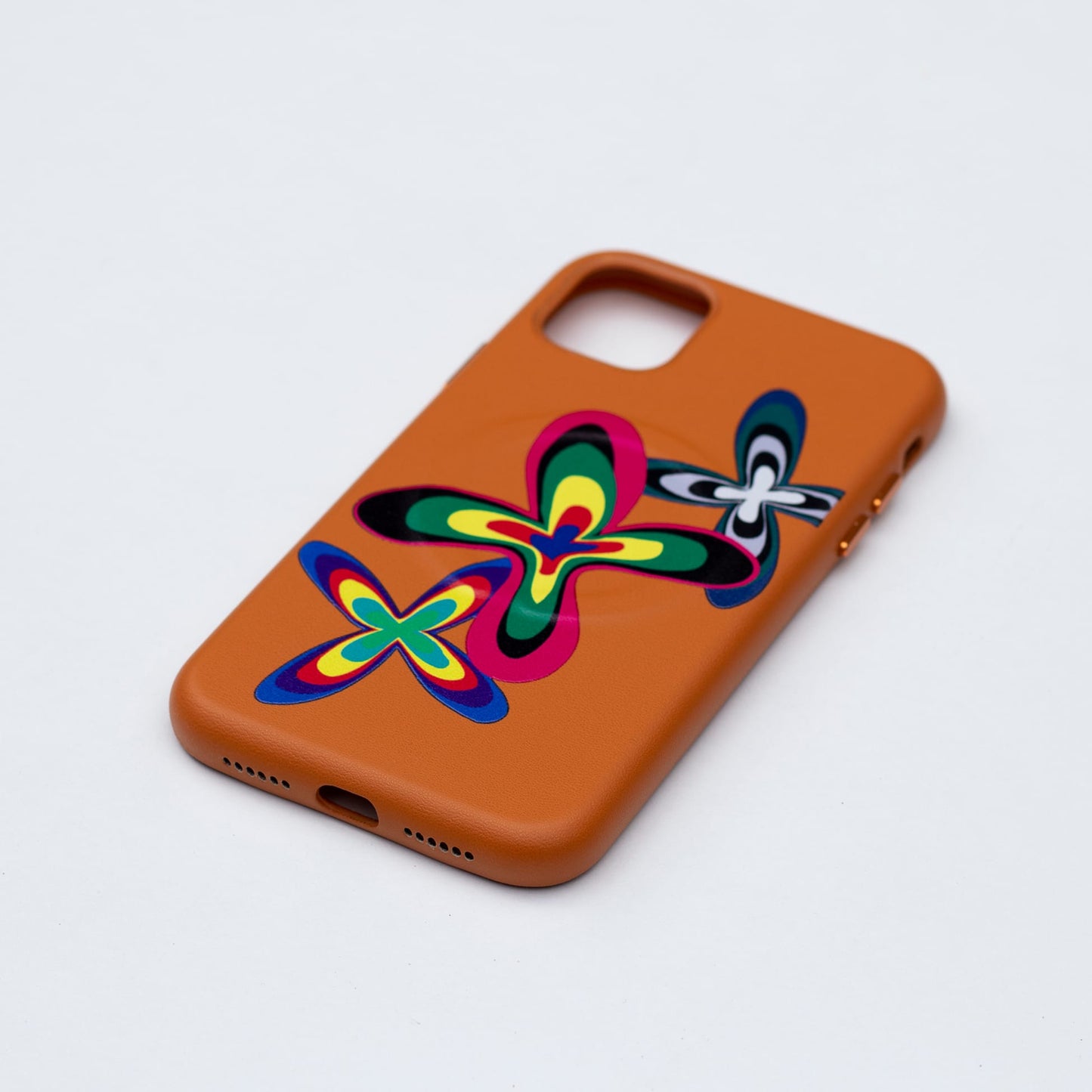 COLOR FLOWER-iPhone 14 Pro Max Leather Kılıf MagSafe Özellikli