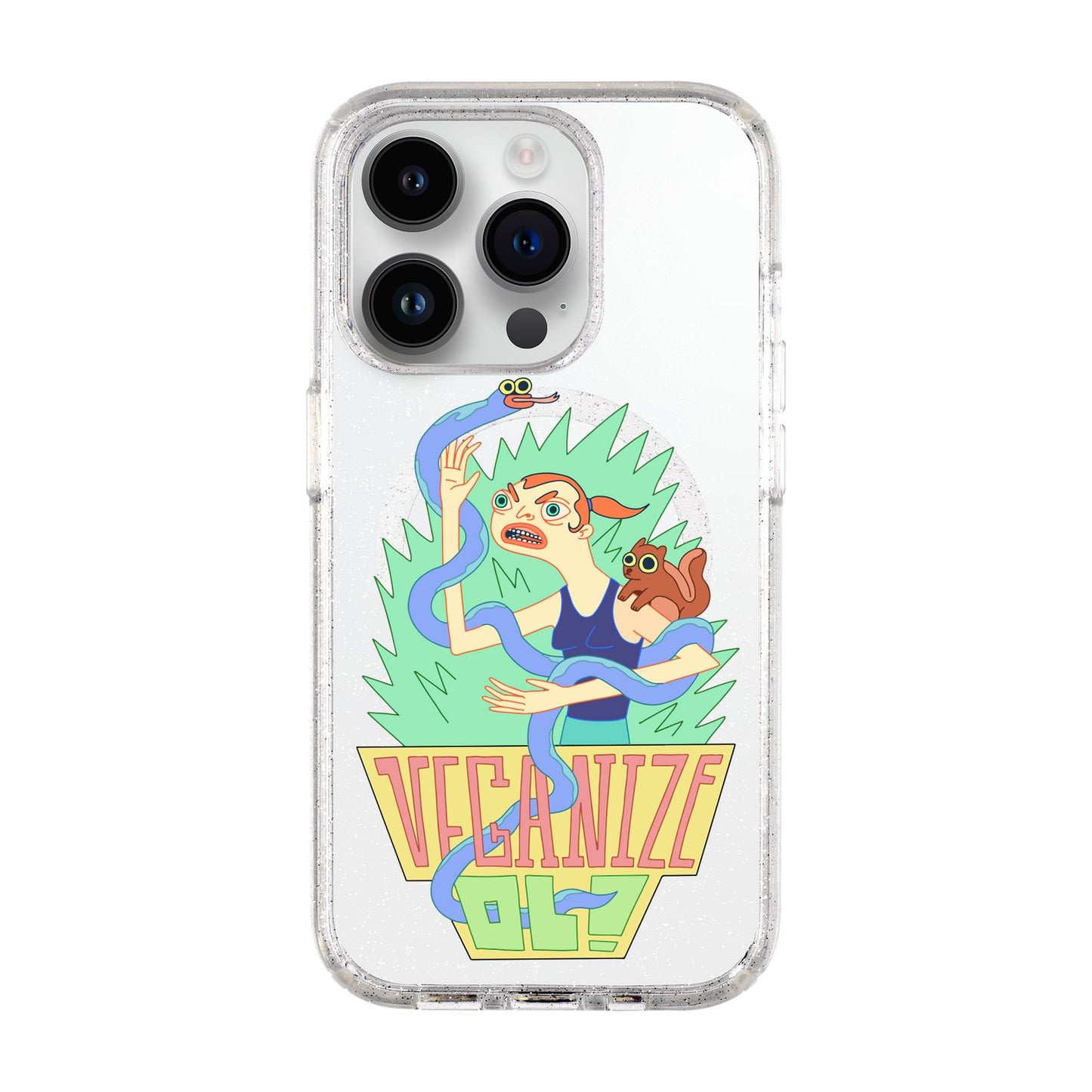 VEGANİZE-iPhone 14 Pro Shiny Kılıf MagSafe Özellikli