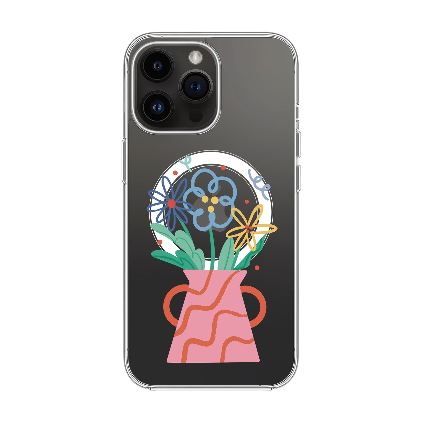 PINK VASE-iPhone 14 Pro Max Solid Kılıf MagSafe Özellikli