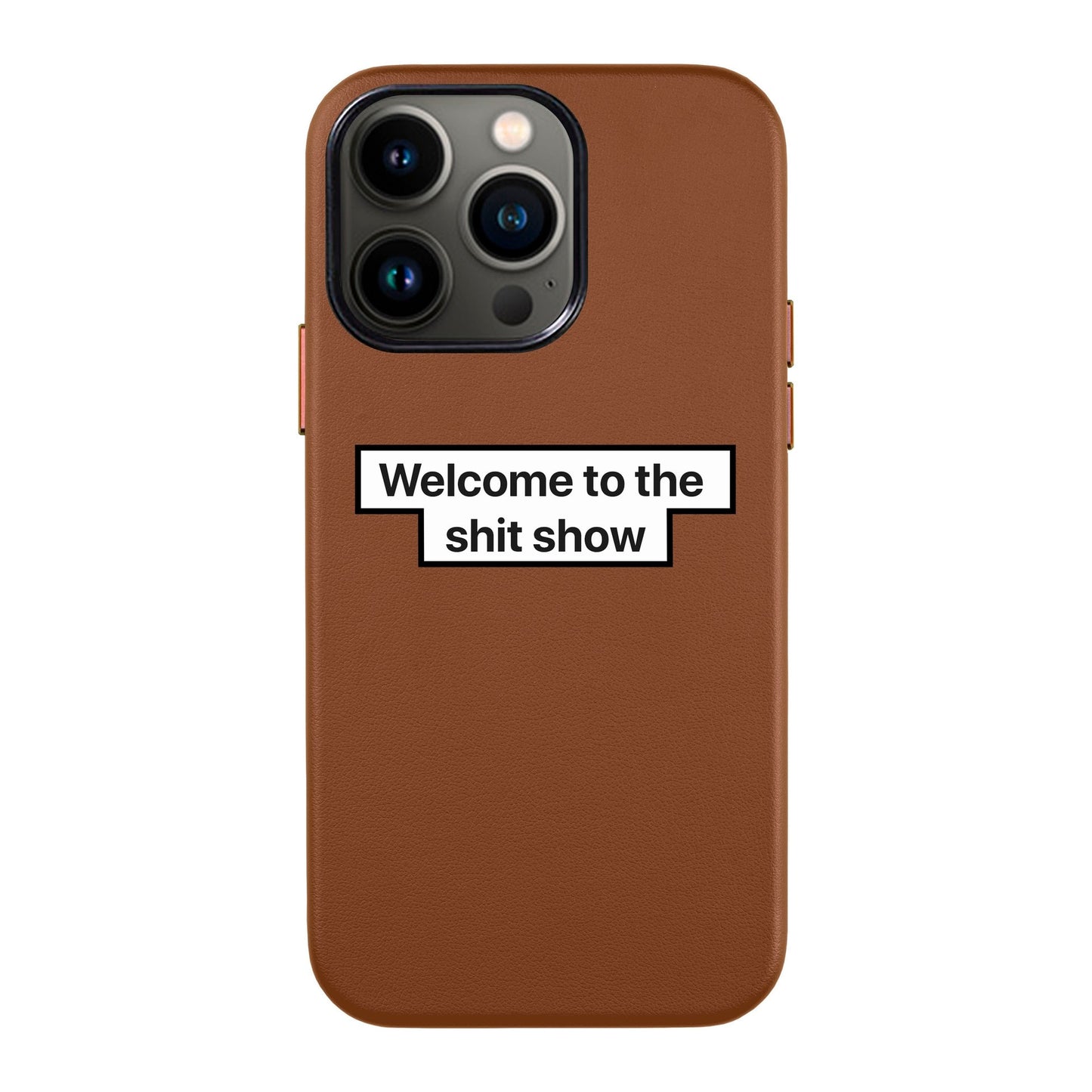 WELCOME-iPhone 13 Pro Max Leather Kılıf