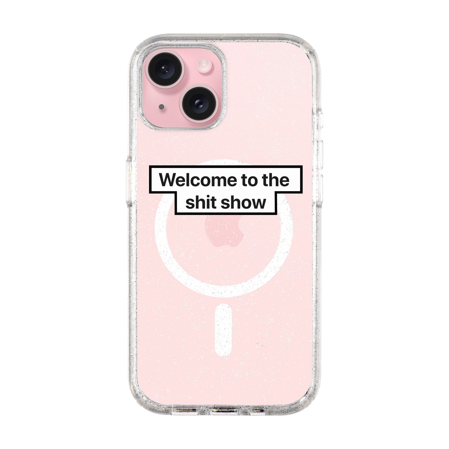 WELCOME-iPhone 15 Plus Shiny Kılıf MagSafe Özellikli