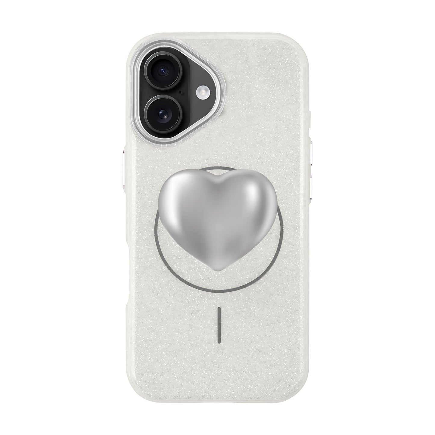 SILVER HEART-iPhone 16 Plus Radiant Kılıf MagSafe Özellikli