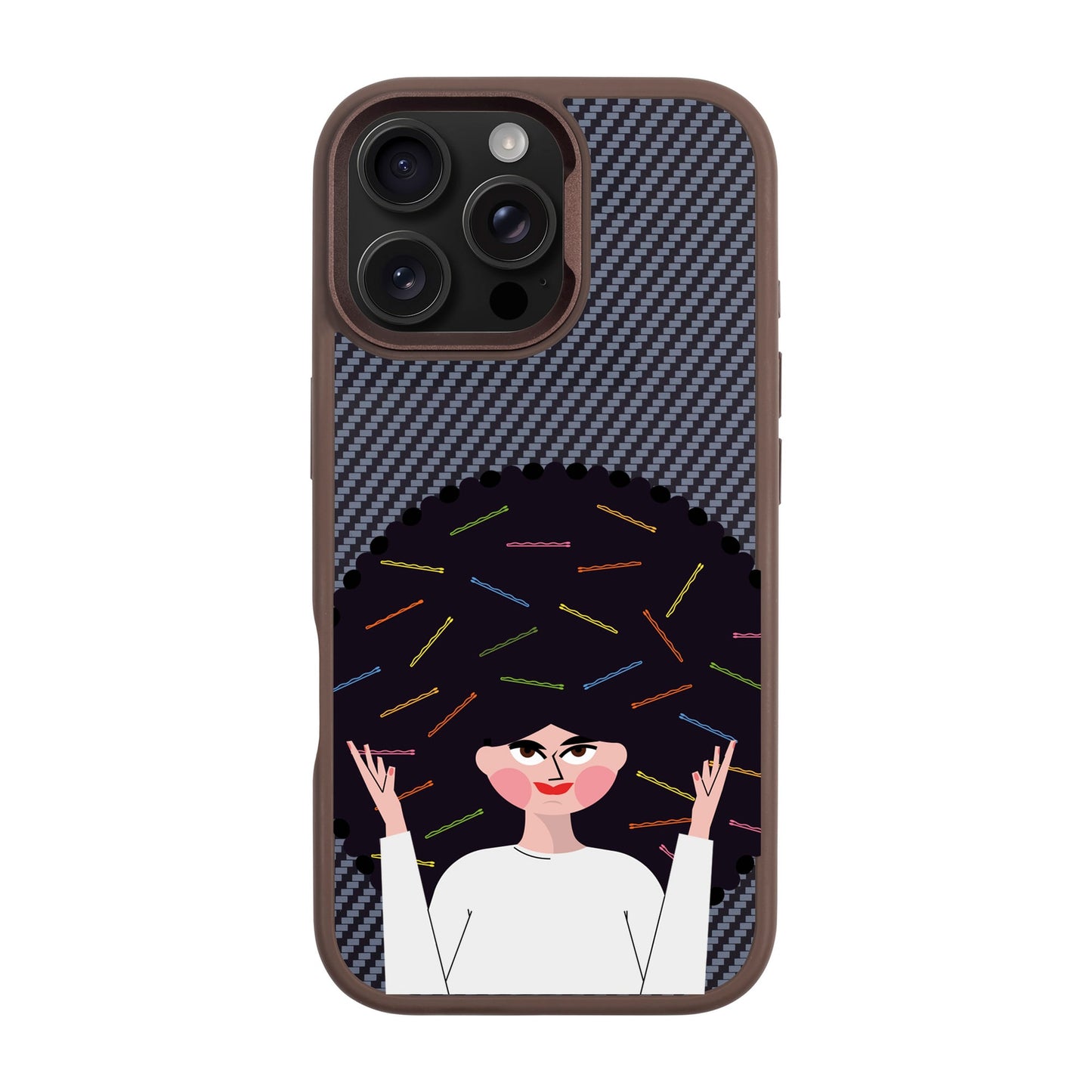 TANGLES OF HAPPINESS-iPhone 16 Pro Max Plaid Kılıf MagSafe Özellikli