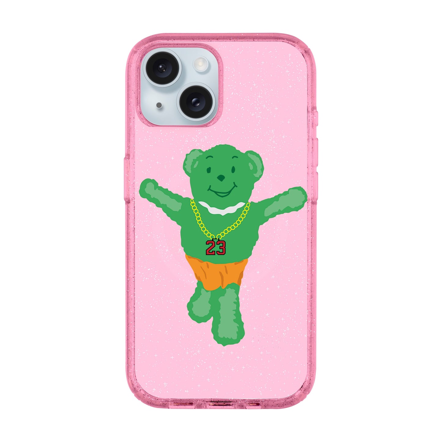 GREEN BEAR-iPhone 14 Plus Shiny Kılıf MagSafe Özellikli
