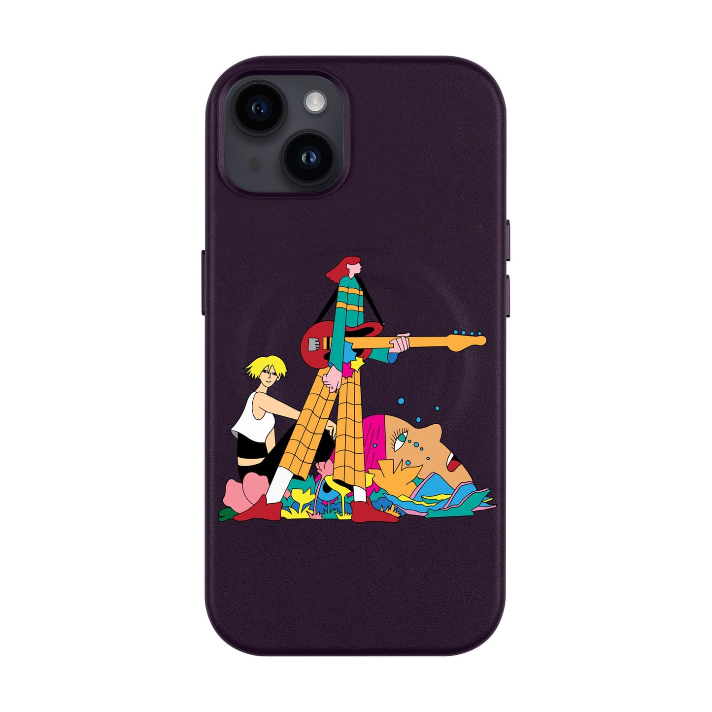 HER BAND-iPhone 14 Plus Leather Kılıf MagSafe Özellikli