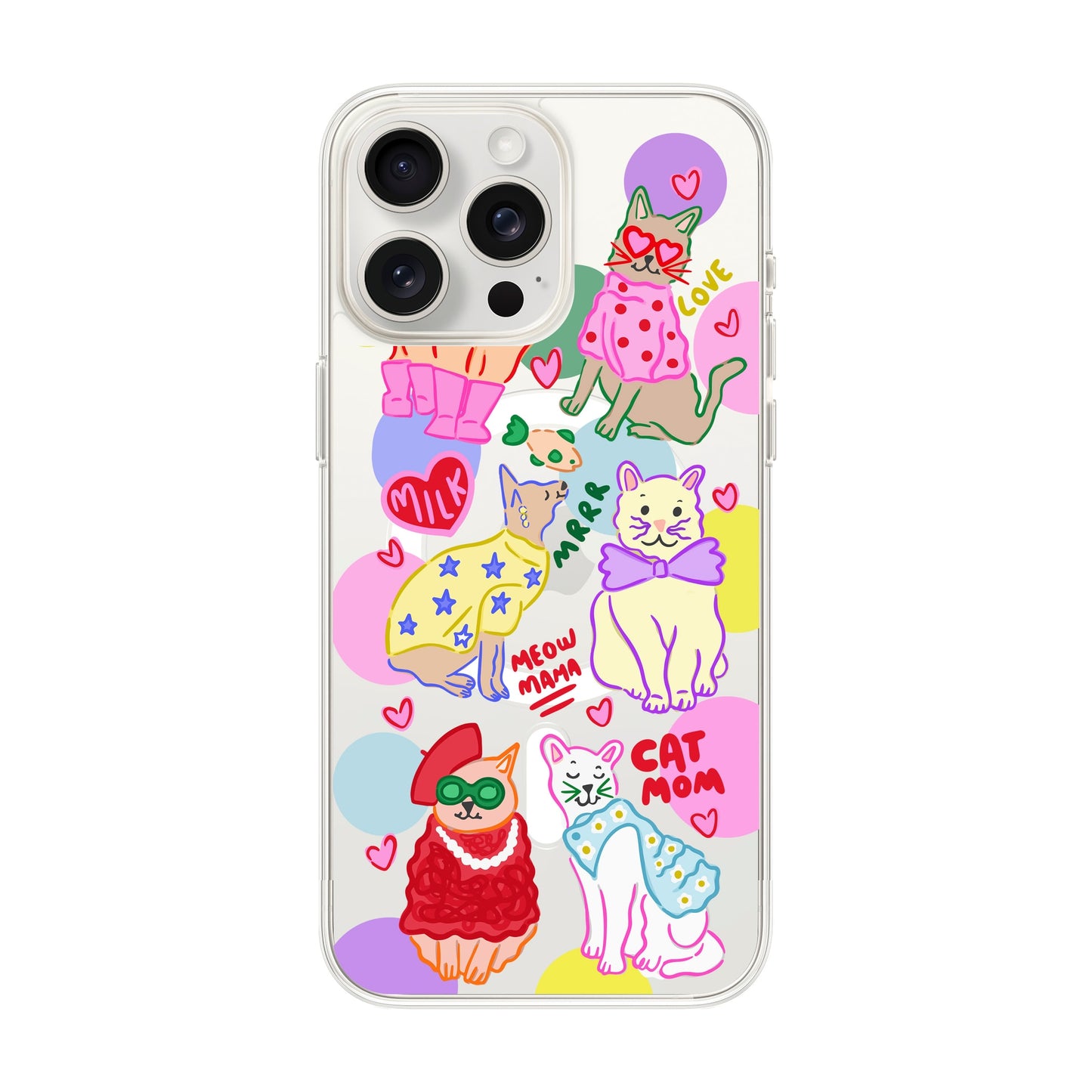 CAT MOM-iPhone 15 Pro Max Solid Kılıf MagSafe Özellikli
