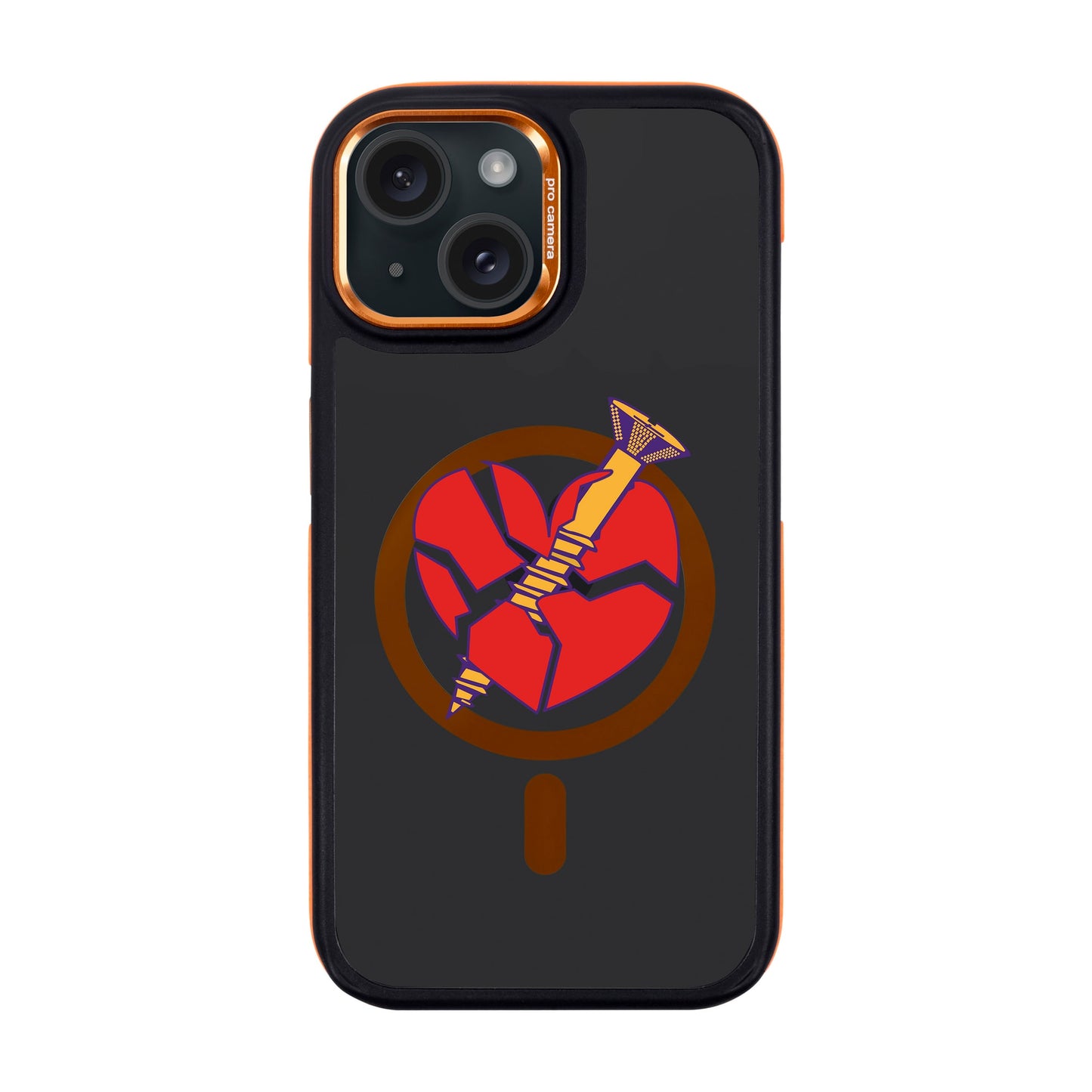 BROKEN HEART-iPhone 15 Dark Kılıf MagSafe Özellikli
