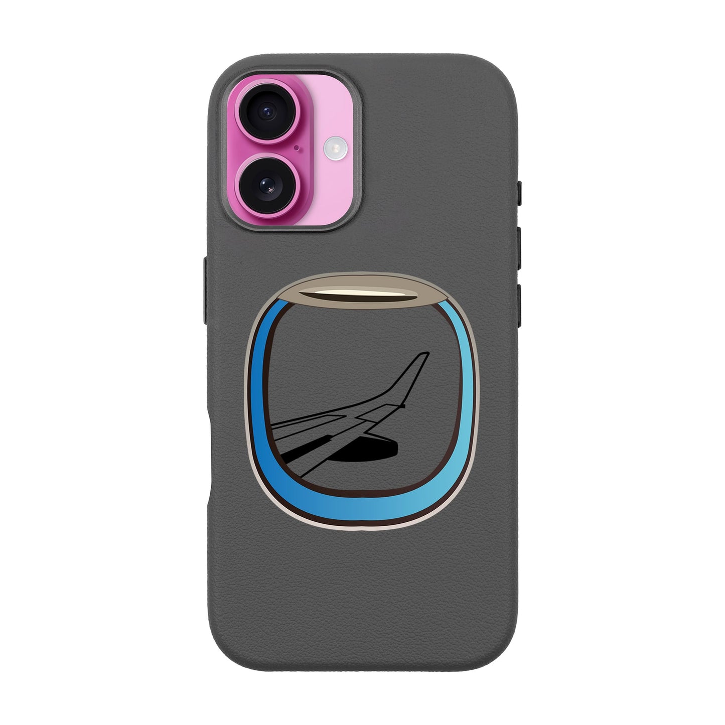 AIRCRAFT WINDOW-iPhone 16 Plus Leather Premium Kılıf MagSafe Özellikli