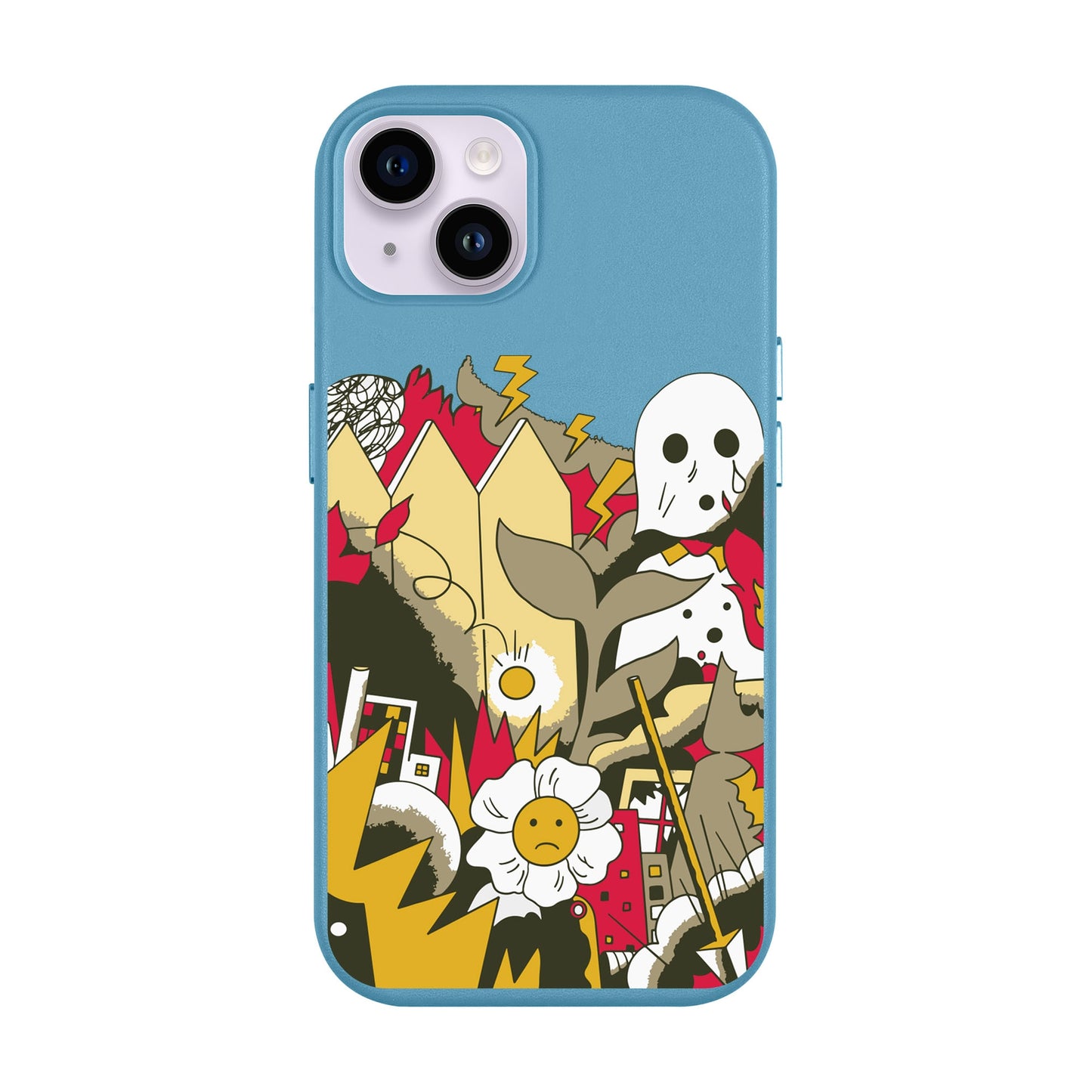 EVERYTHING IS BURNING-iPhone 14 Plus Leather Kılıf MagSafe Özellikli