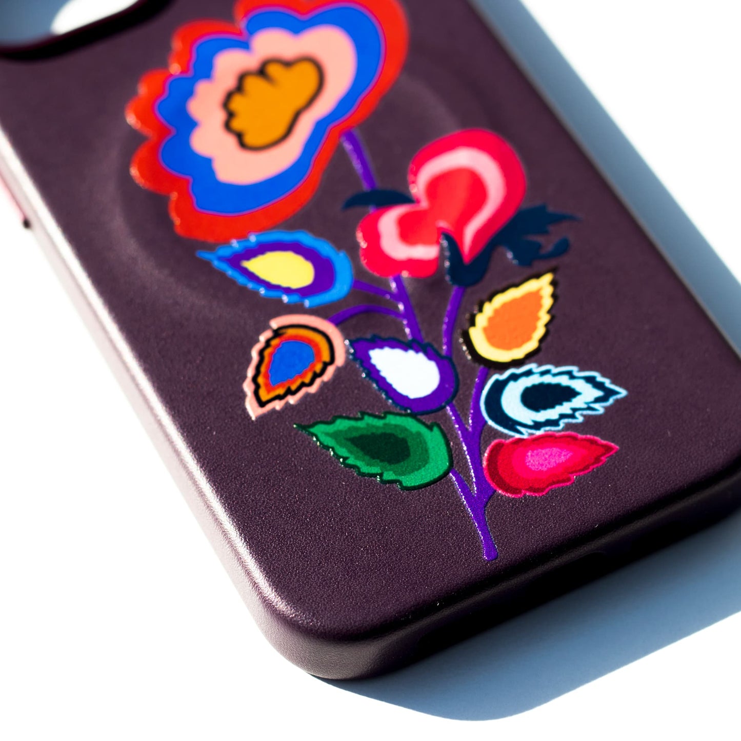 KNITTED FLOWER-iPhone 14 Pro Max Leather Kılıf MagSafe Özellikli
