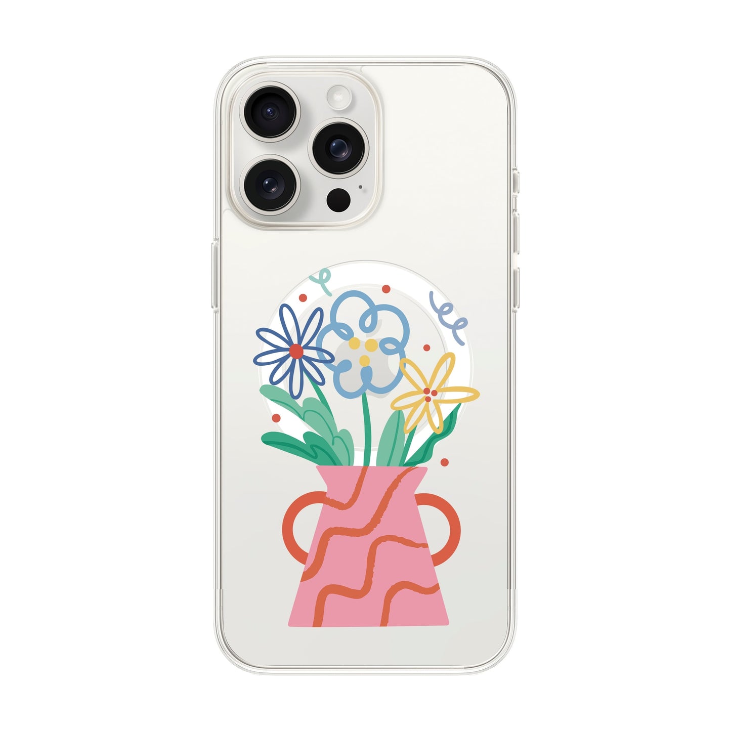 PINK VASE-iPhone 15 Pro Max Solid Kılıf MagSafe Özellikli