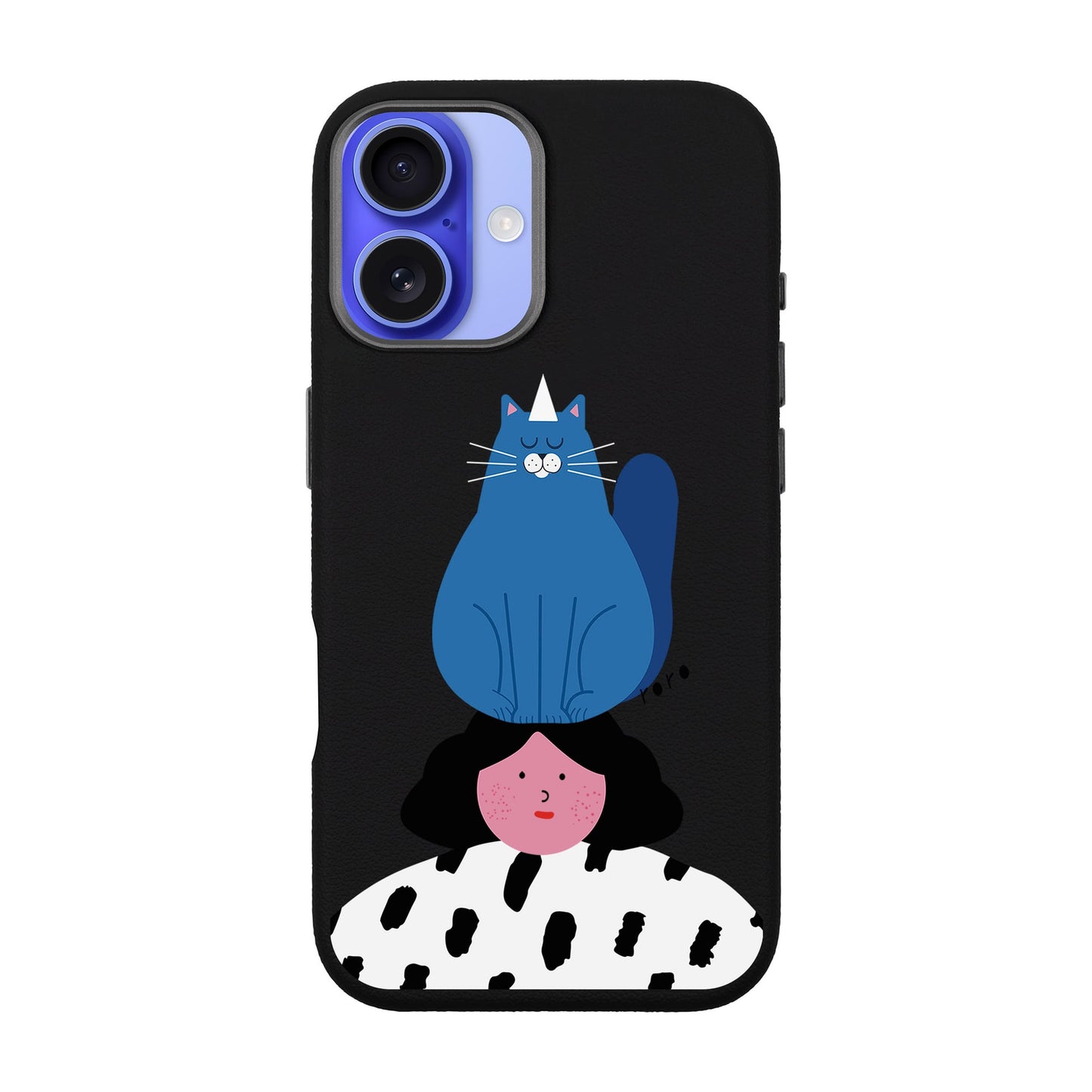 NAUGHTY CAT-iPhone 16 Leather Premium Kılıf MagSafe Özellikli