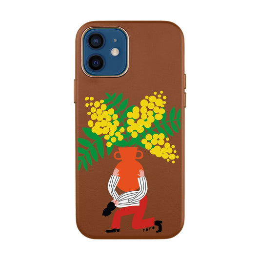 VASE-iPhone 12 Mini Leather Kılıf