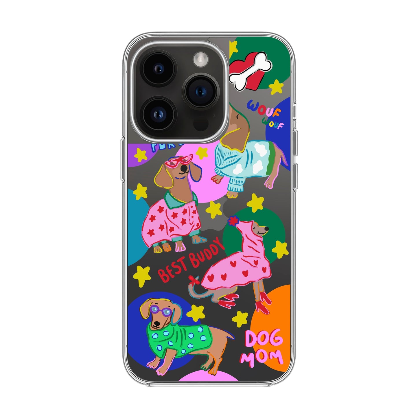 DOG MOM-iPhone 14 Pro Solid Kılıf